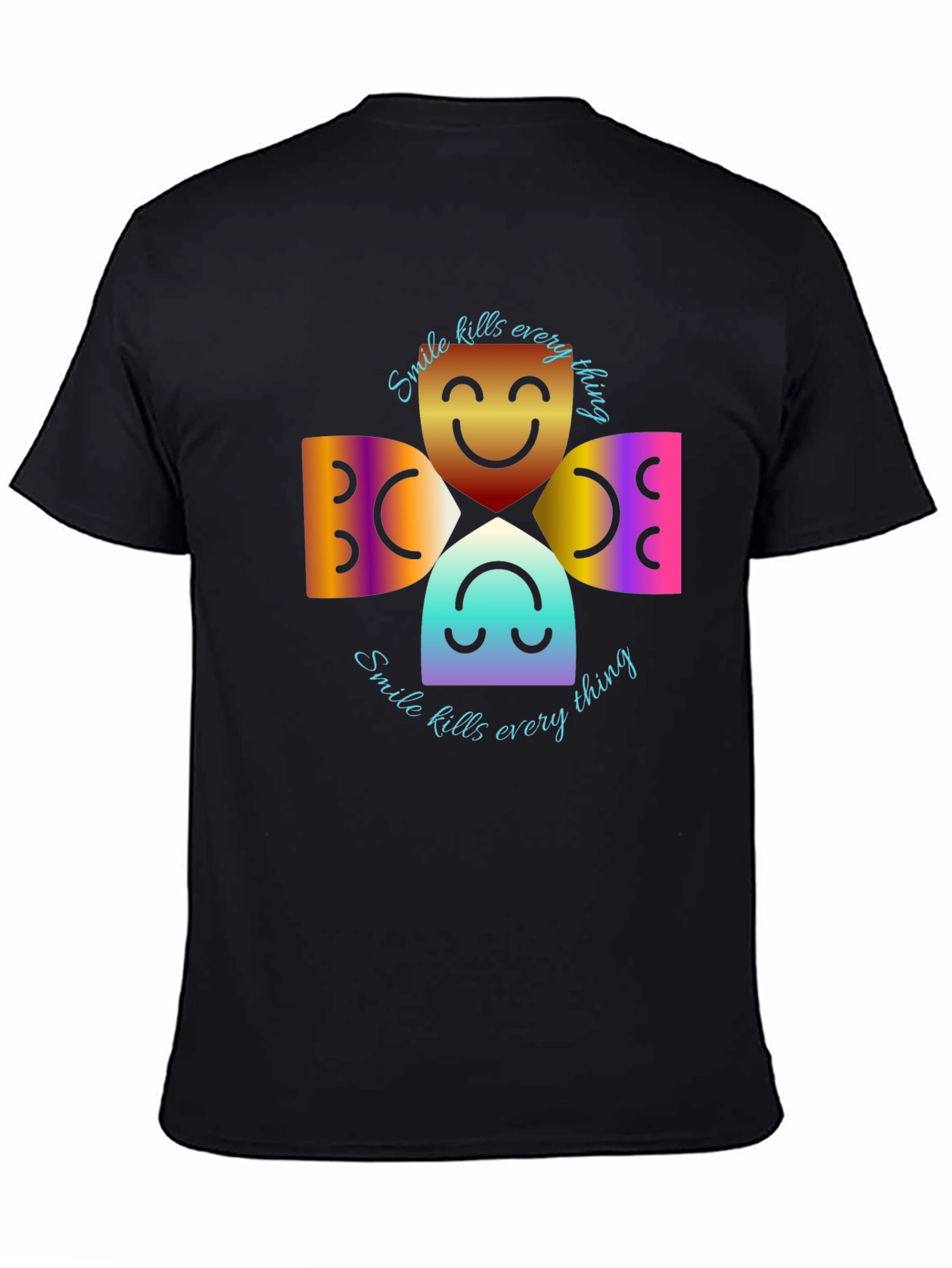 Smile Kills Everything Black Graphic Tee