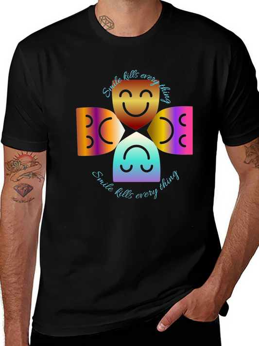Smile Kills Everything Black Graphic Tee