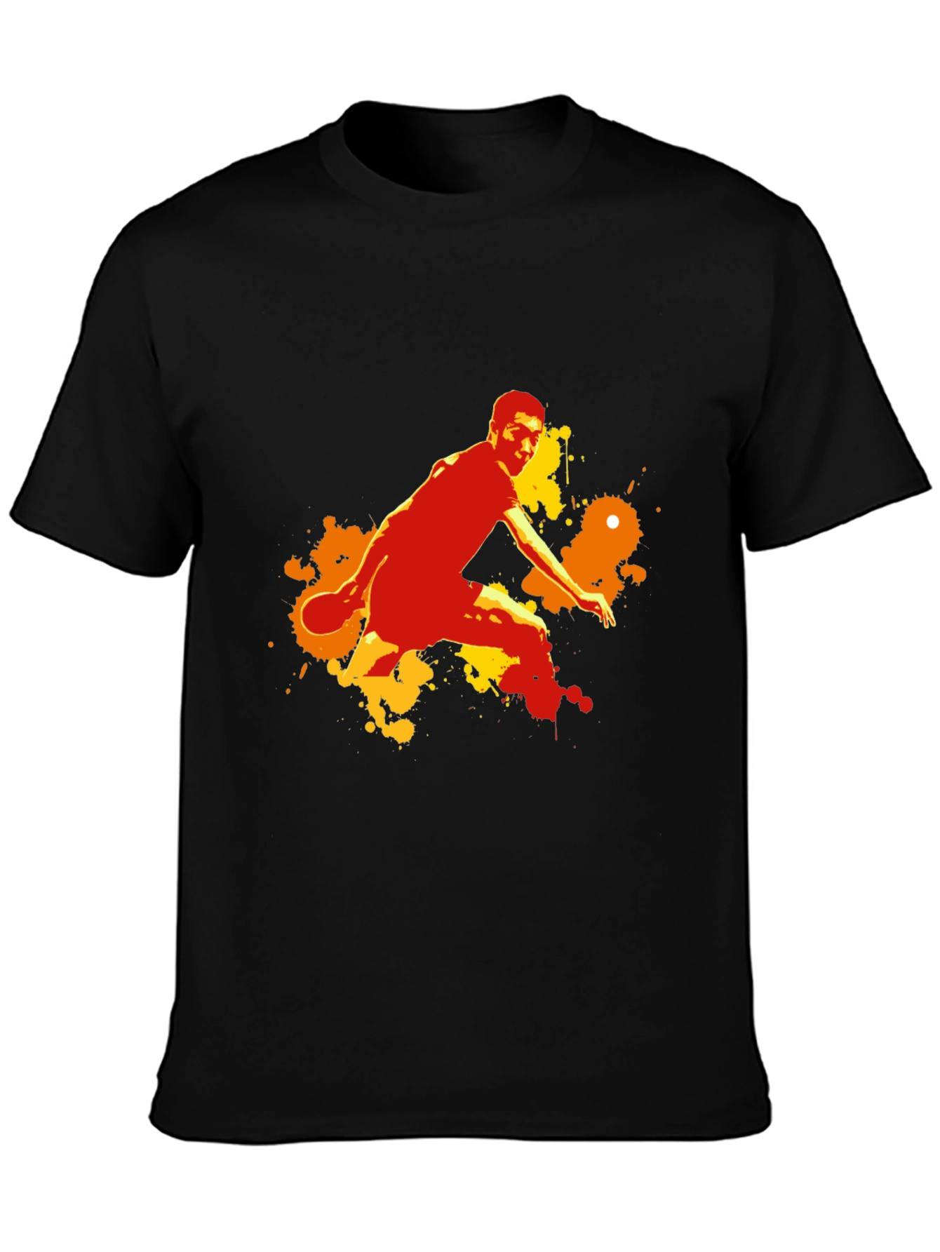 Stylish Graphic Tee - Table Tennis Player Design