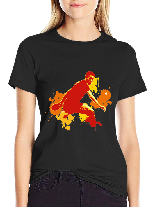 Stylish Graphic Tee - Table Tennis Player Design
