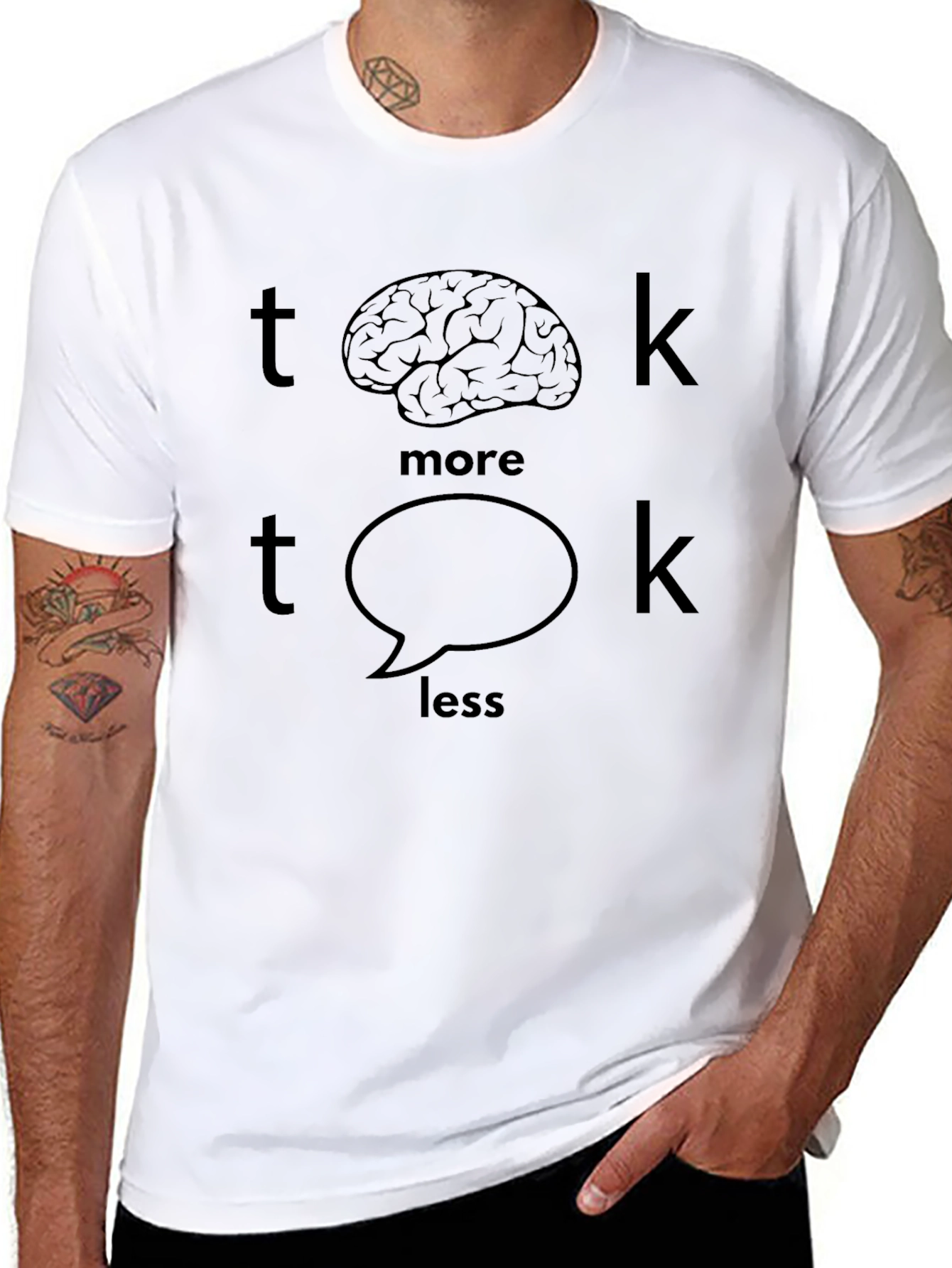 Think More Talk Less Graphic T-Shirt