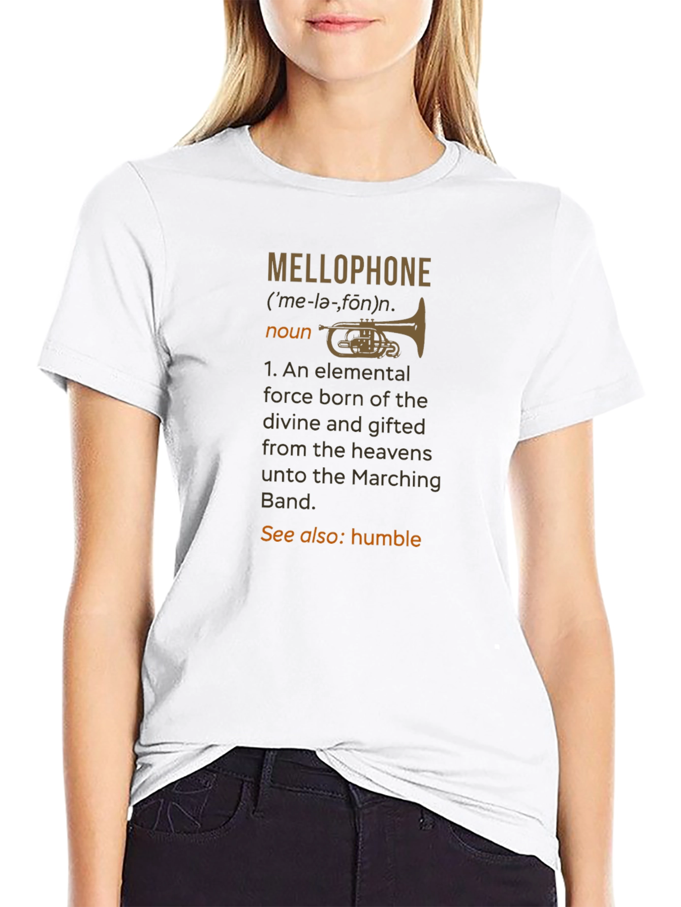 Mellophone Definition T-Shirt - Marching Band Humor Tee