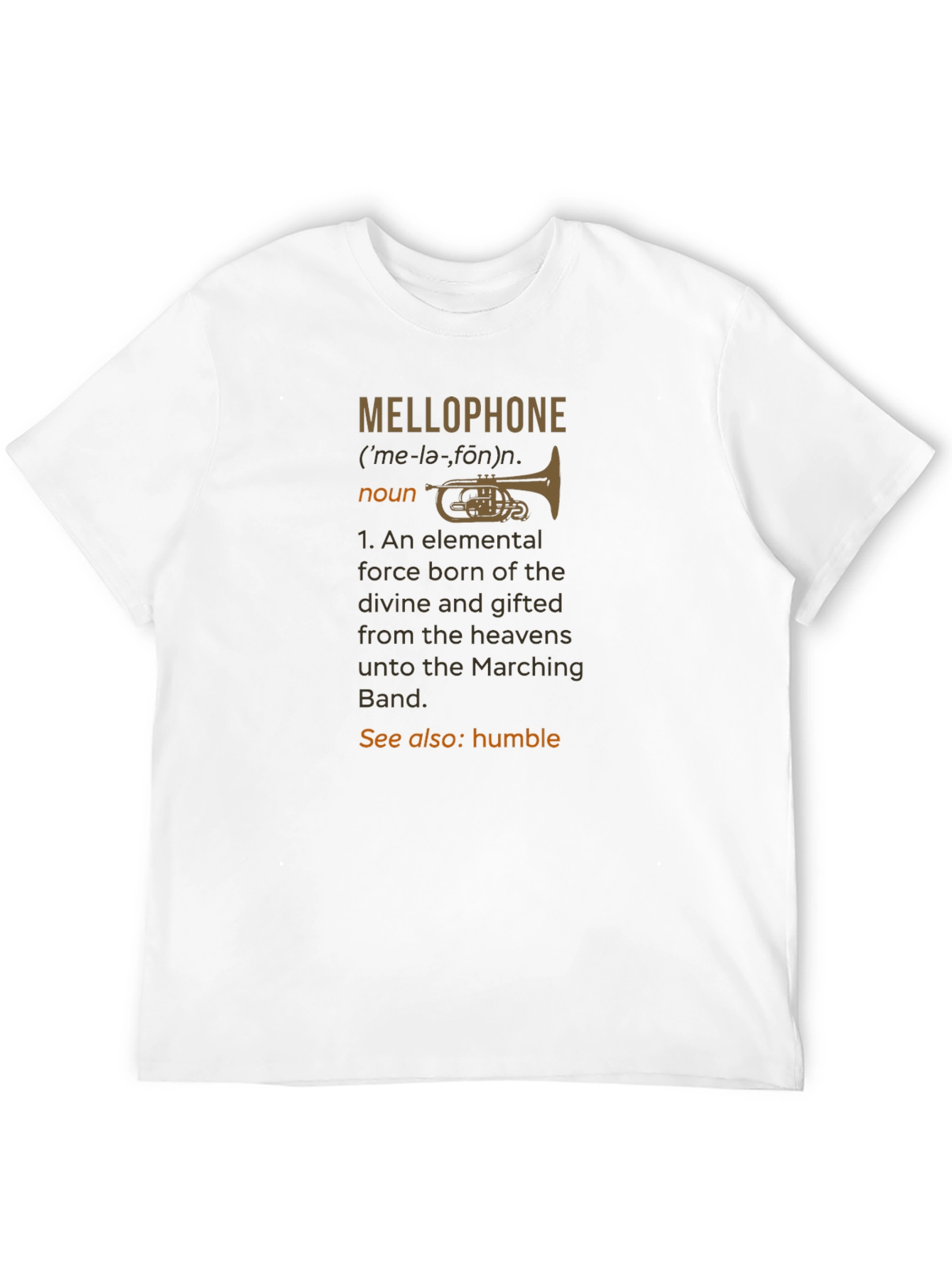 Mellophone Definition T-Shirt - Marching Band Humor Tee