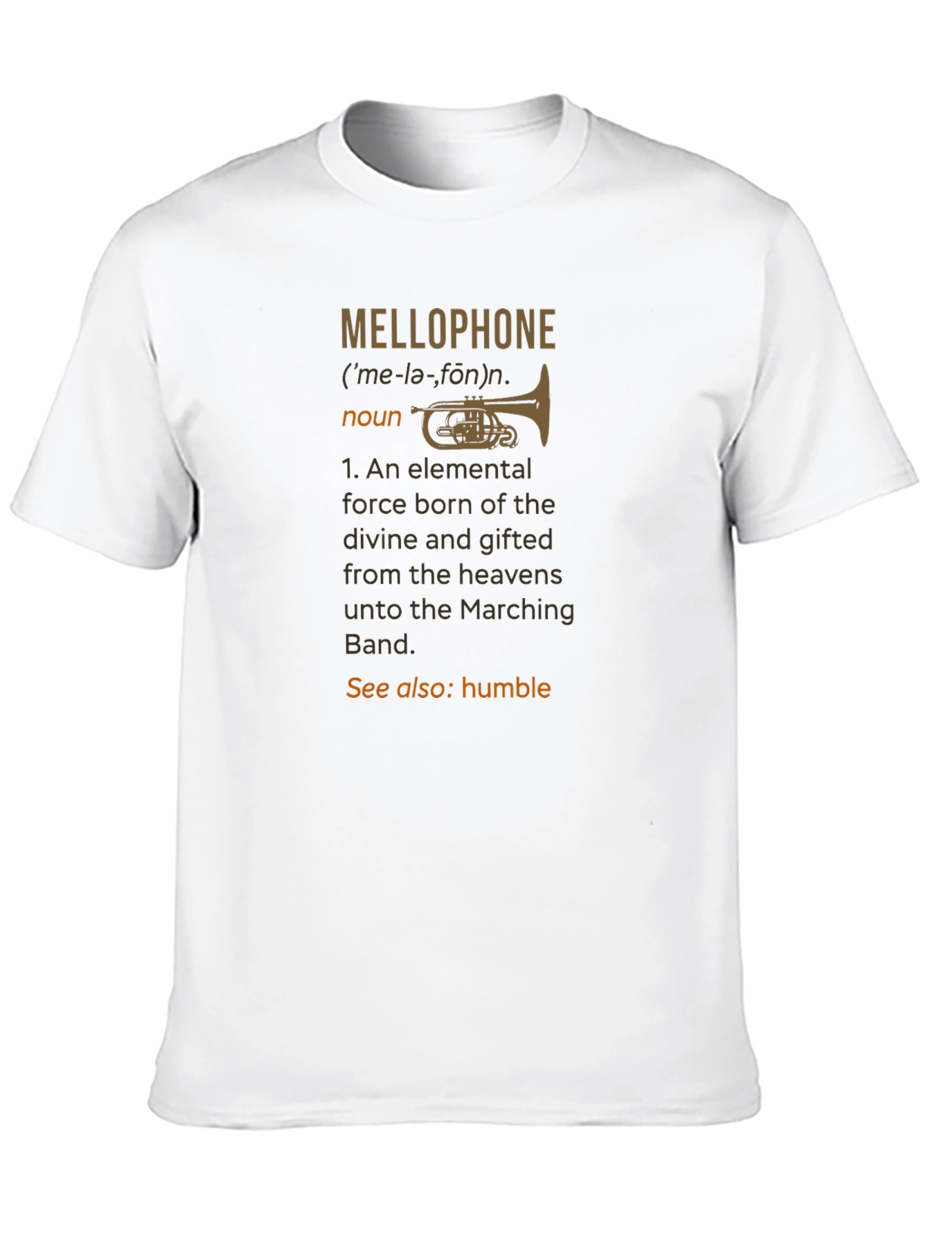Mellophone Definition T-Shirt - Marching Band Humor Tee