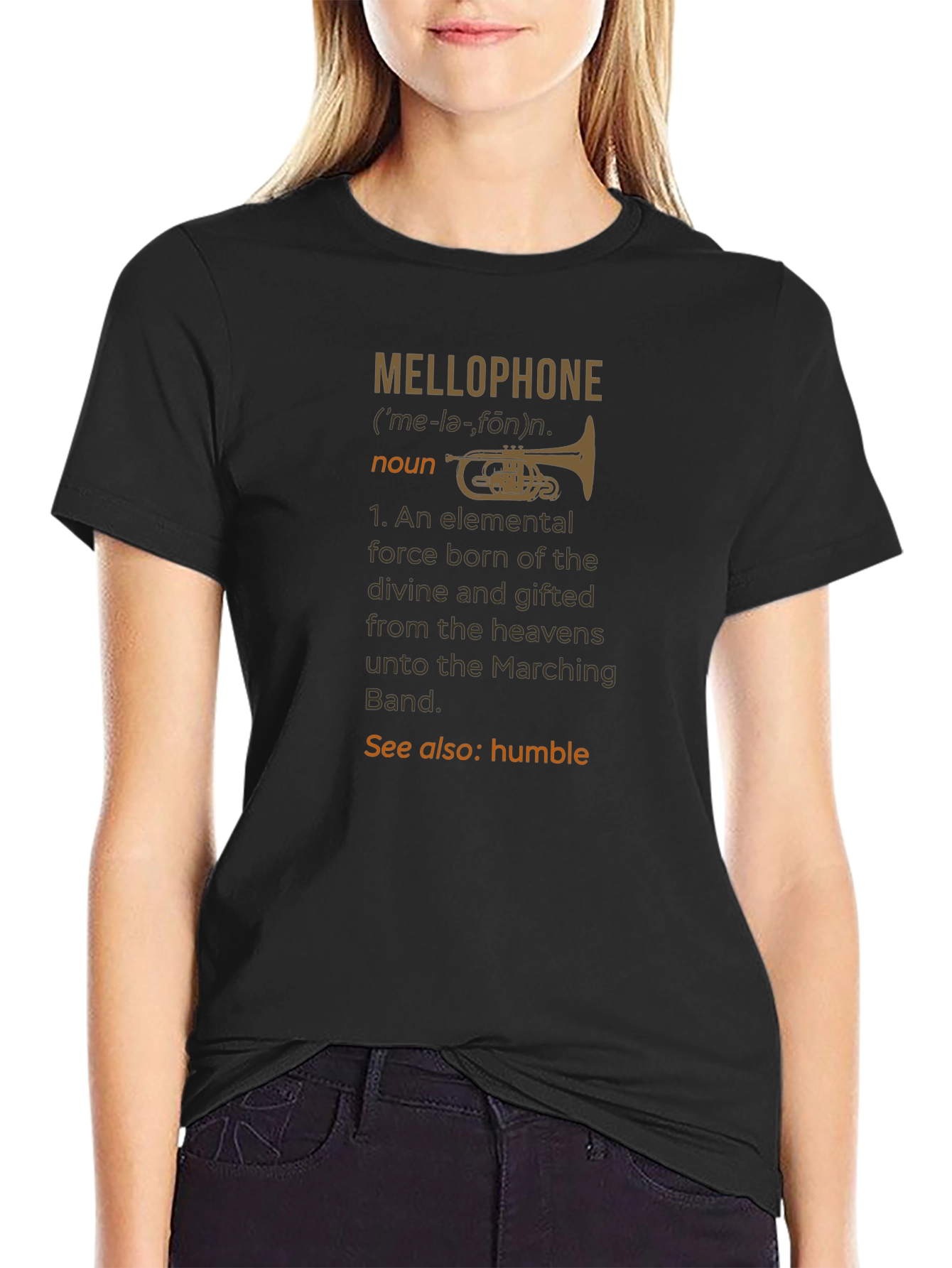 Mellophone Definition T-Shirt - Marching Band Humor Tee