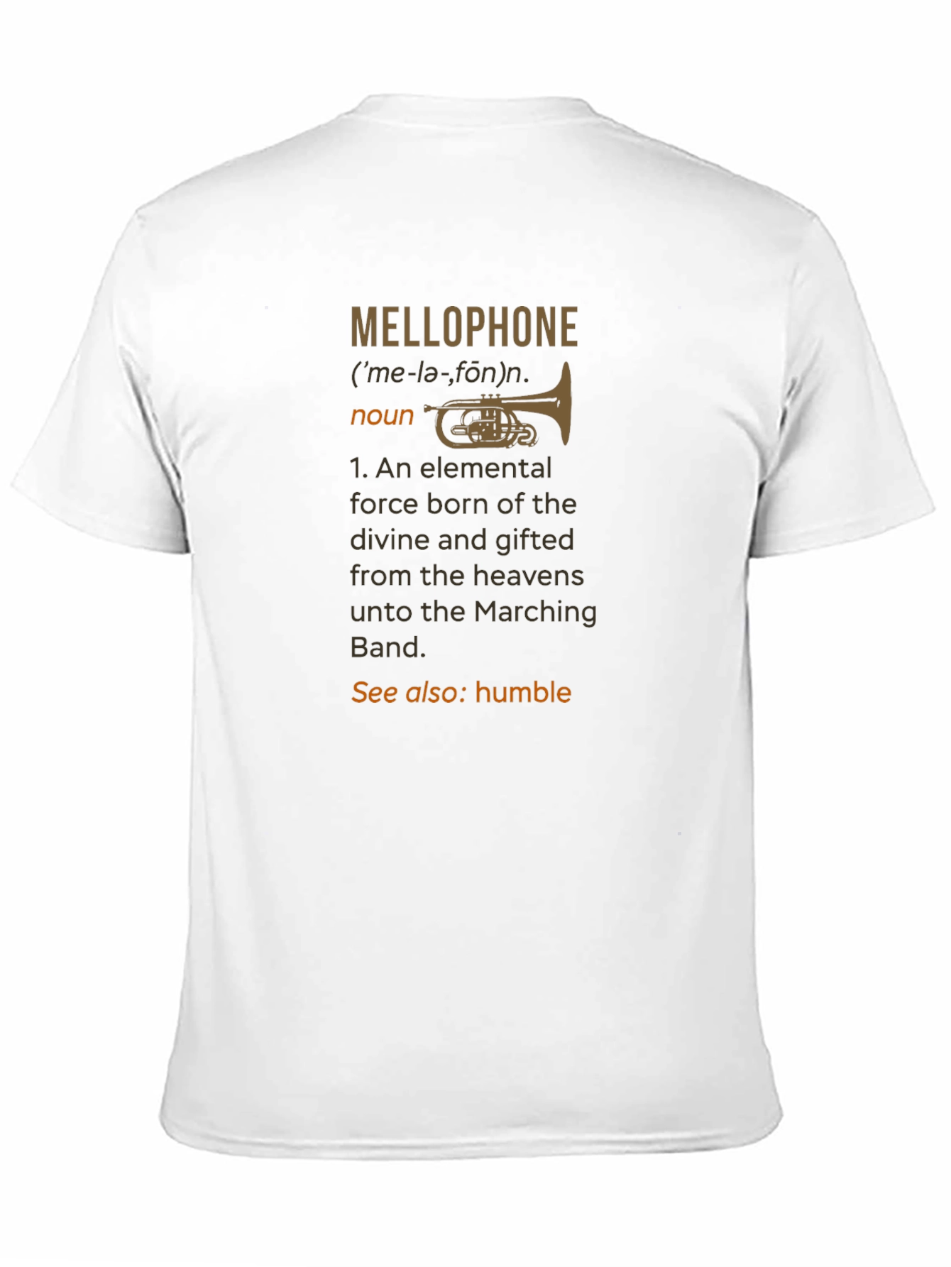 Mellophone Definition T-Shirt - Marching Band Humor Tee