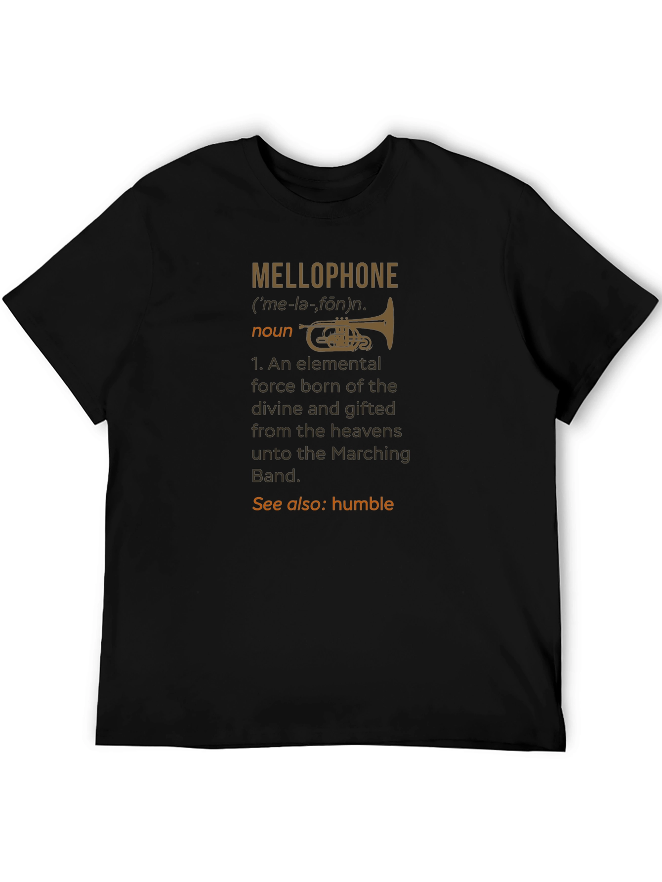 Mellophone Definition T-Shirt - Marching Band Humor Tee