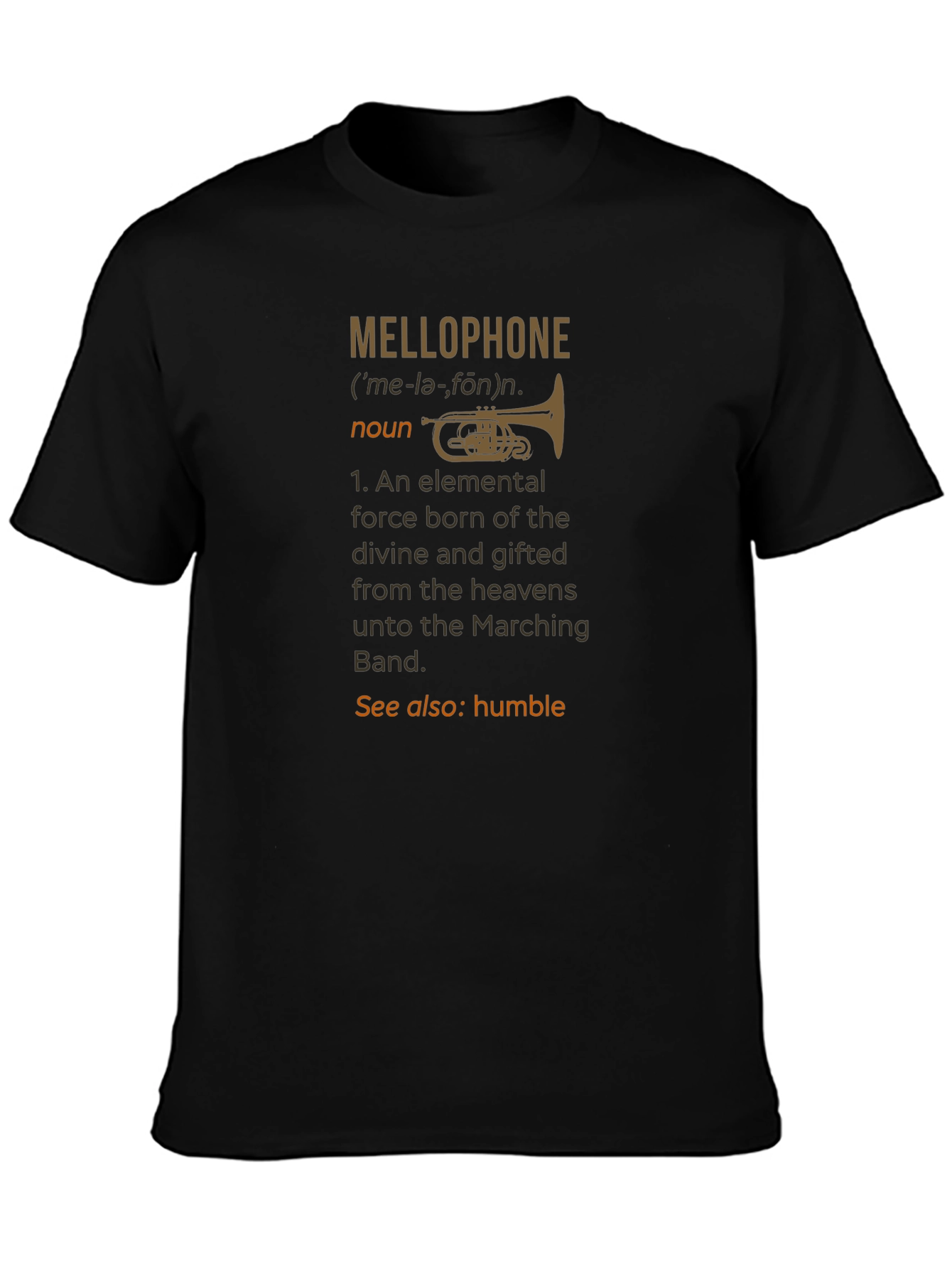 Mellophone Definition T-Shirt - Marching Band Humor Tee