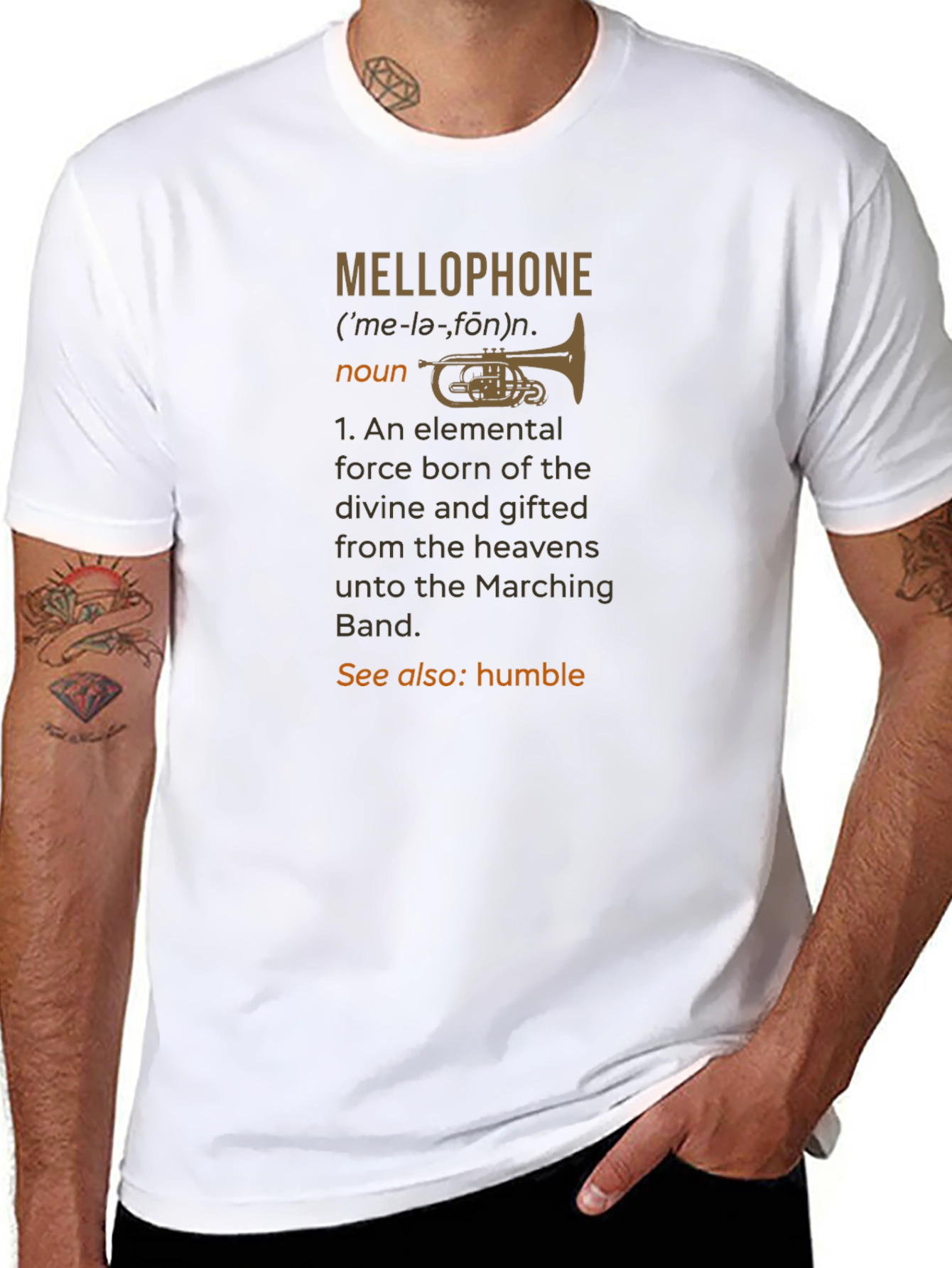 Mellophone Definition T-Shirt - Marching Band Humor Tee