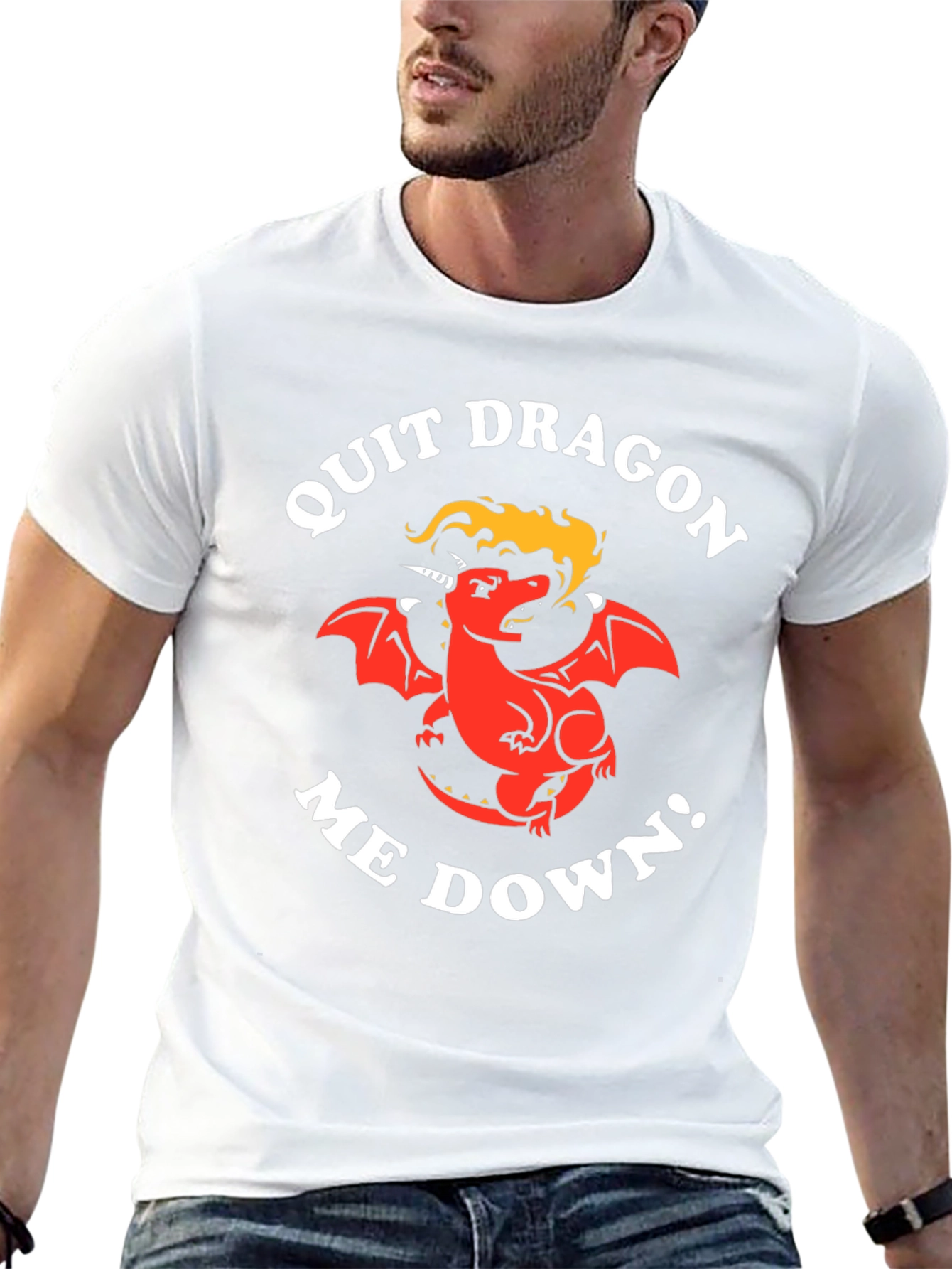 Quit Dragon Me Down Black T-Shirt