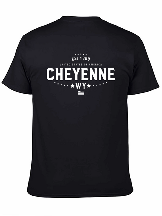 Cheyenne WY Vintage Style Black T-Shirt
