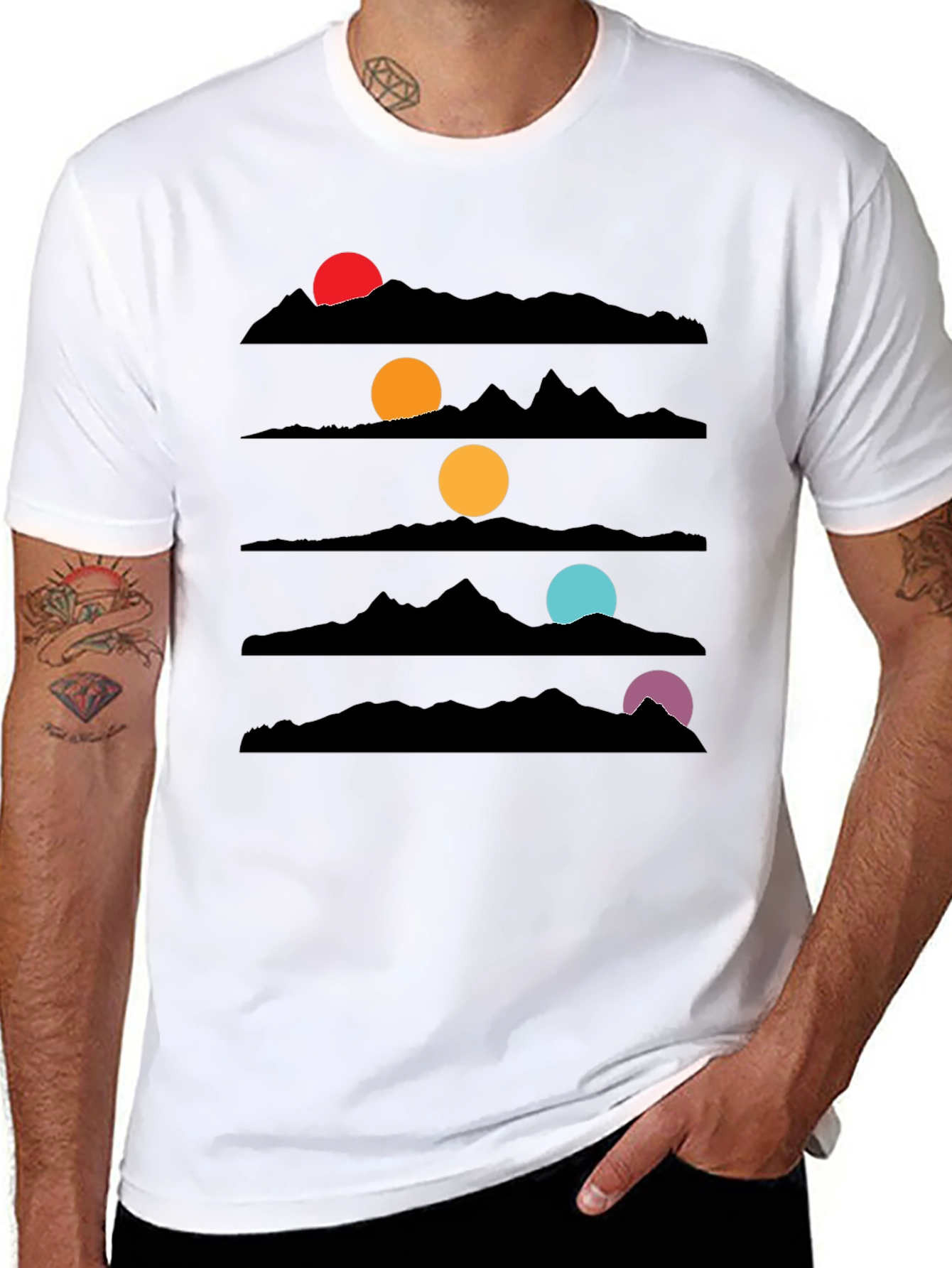 Sunset Mountainscape Graphic Tee
