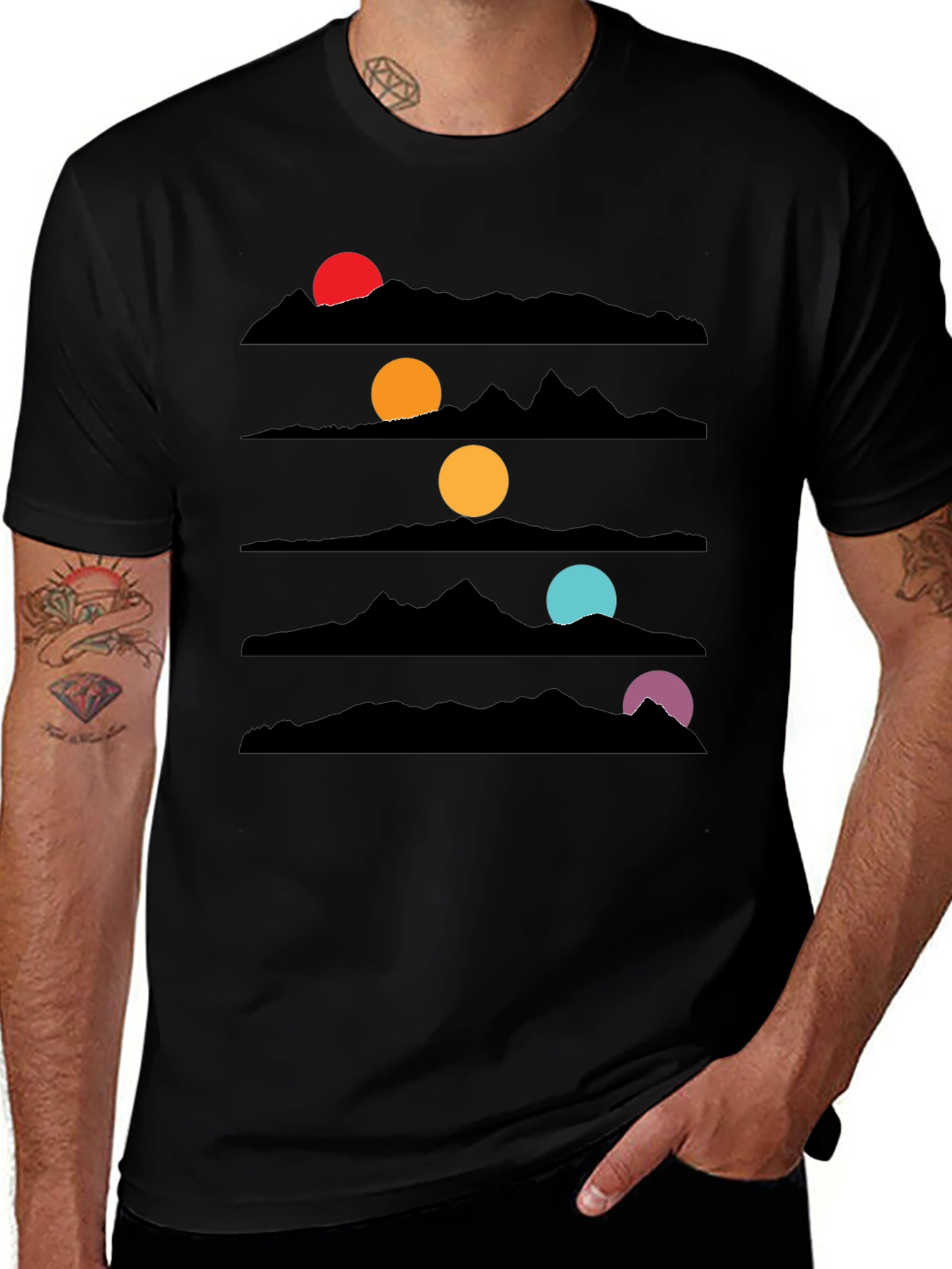 Sunset Mountainscape Graphic Tee