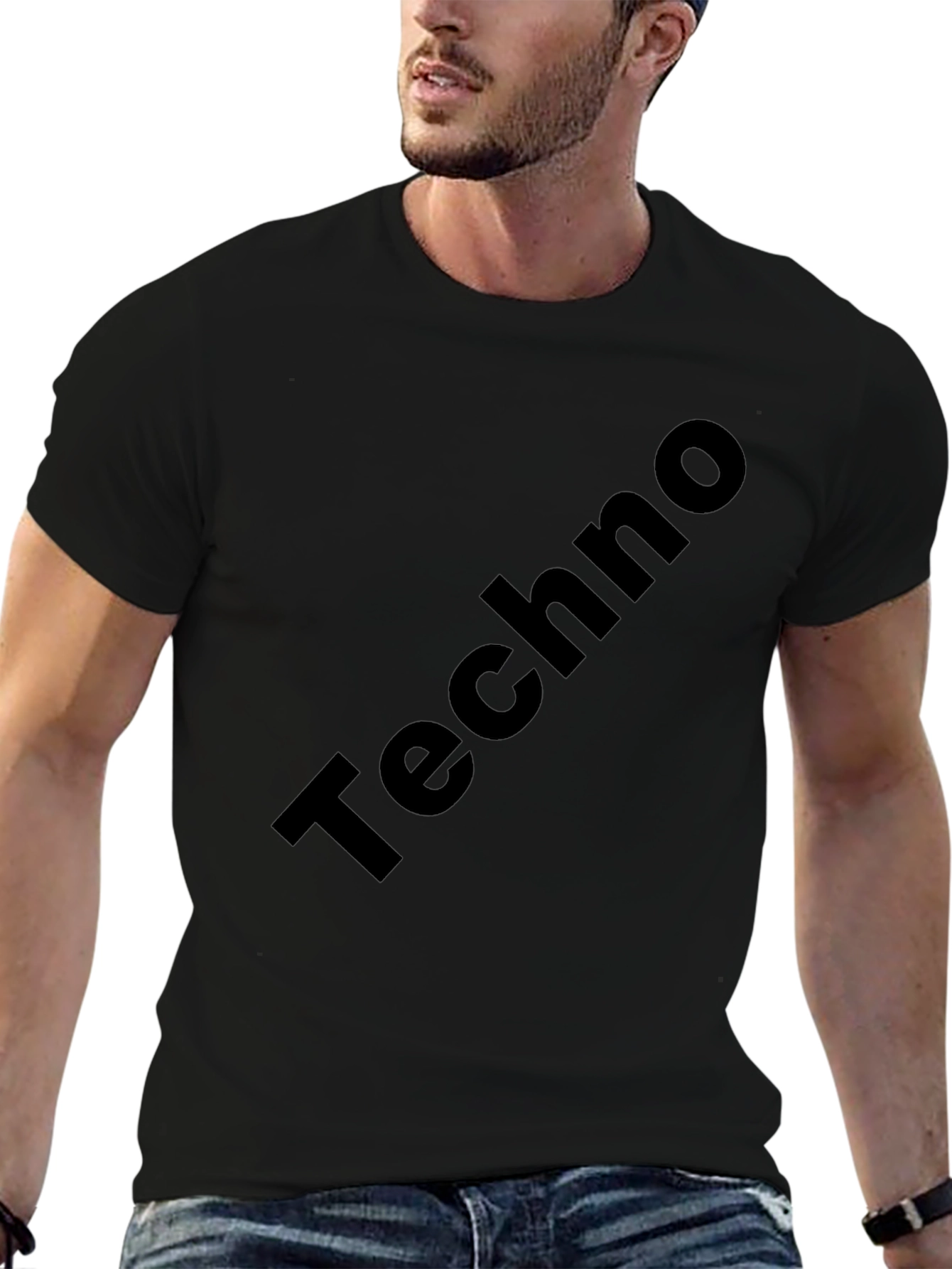 Techno Black T-Shirt - Stylish Music Tee