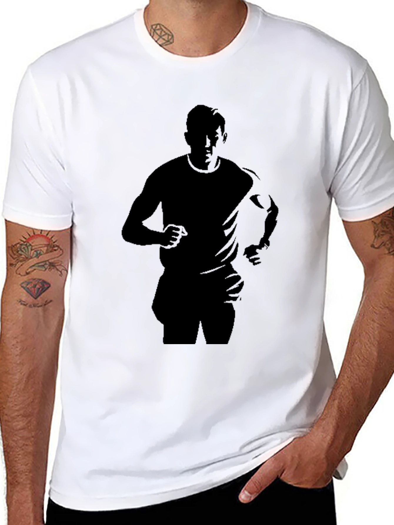 Silhouette Runner Black T-Shirt
