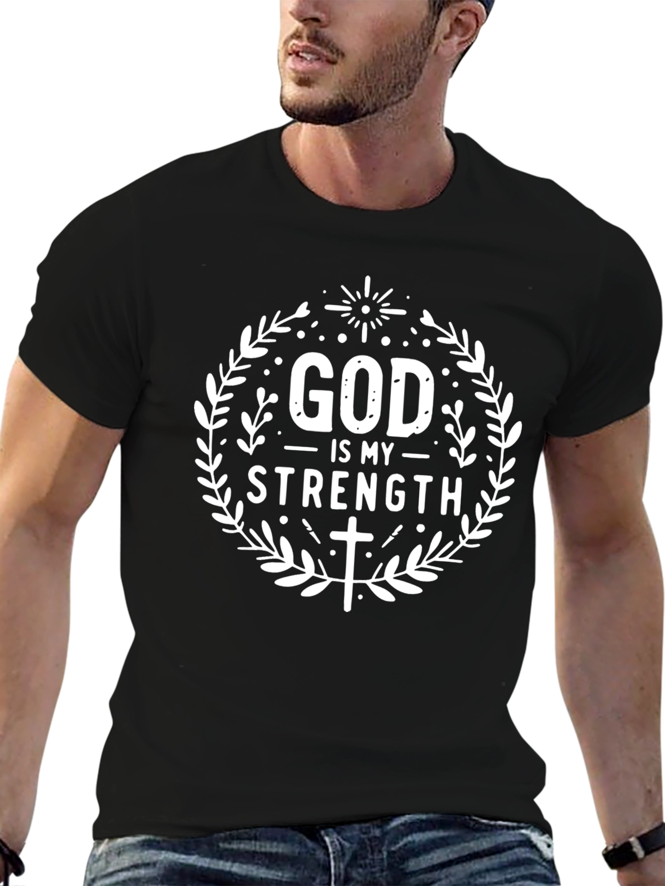 God is My Strength Graphic T-Shirt