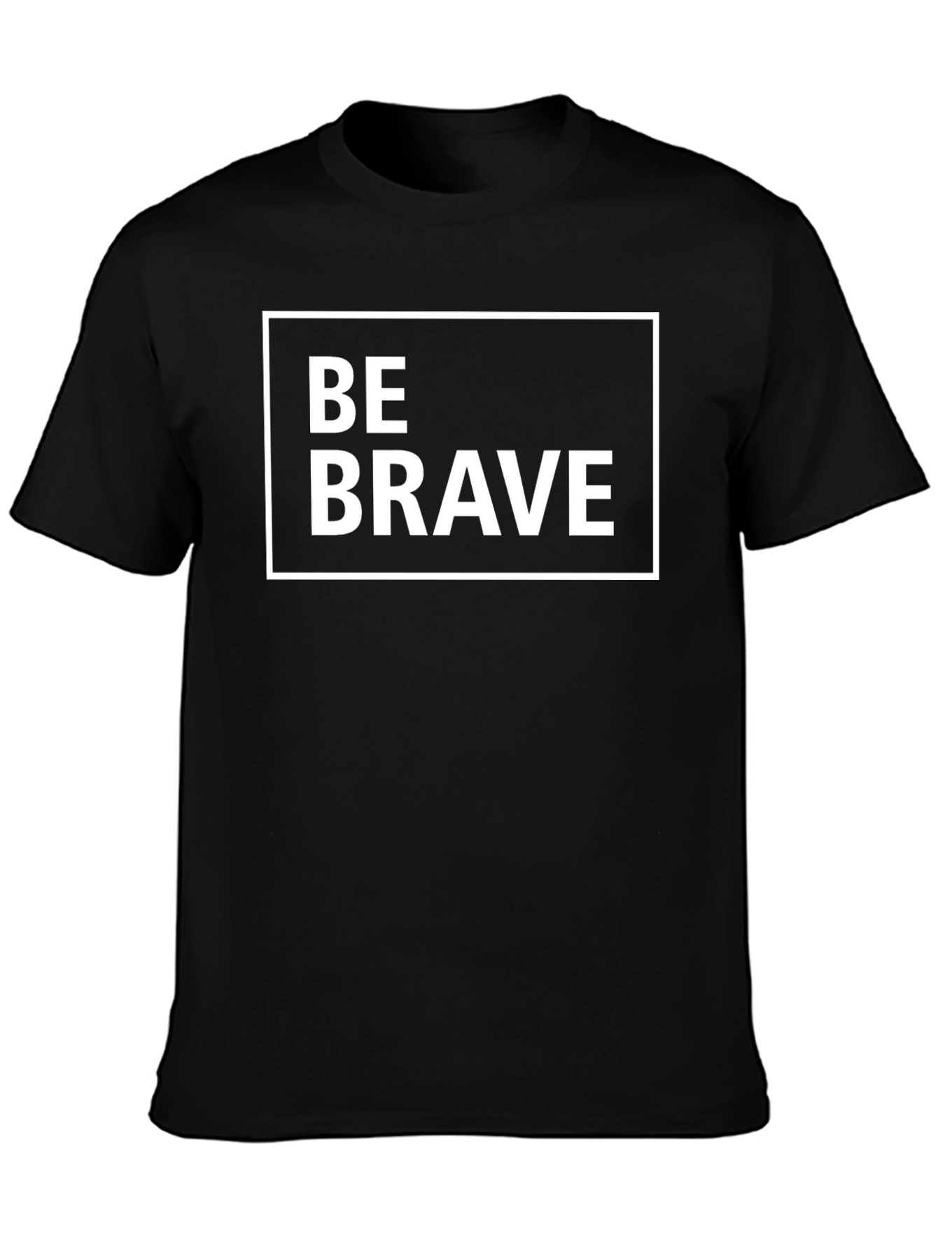 Be Brave Graphic Tee - Black Cotton T-Shirt
