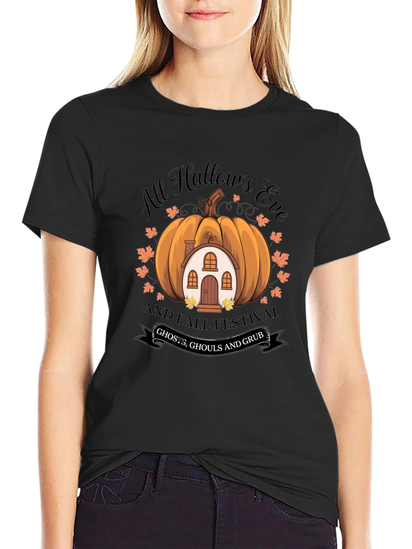 All Hallows Eve Pumpkin House T-Shirt