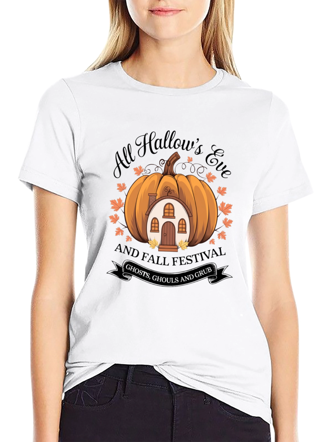 All Hallows Eve Pumpkin House T-Shirt