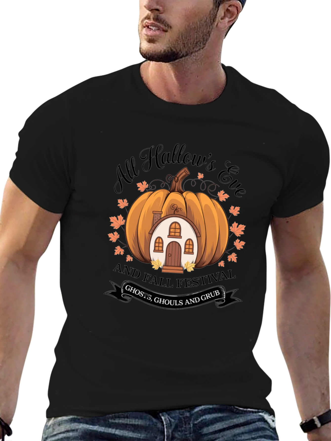 All Hallows Eve Pumpkin House T-Shirt