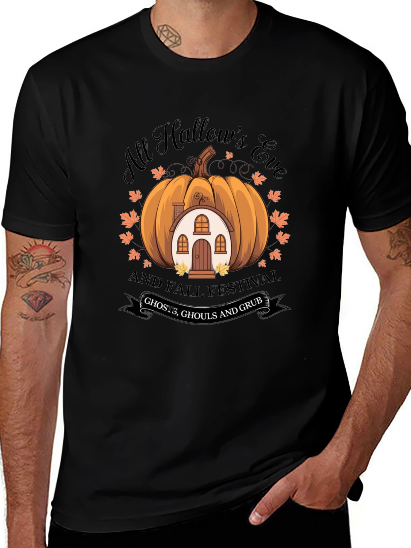 All Hallows Eve Pumpkin House T-Shirt