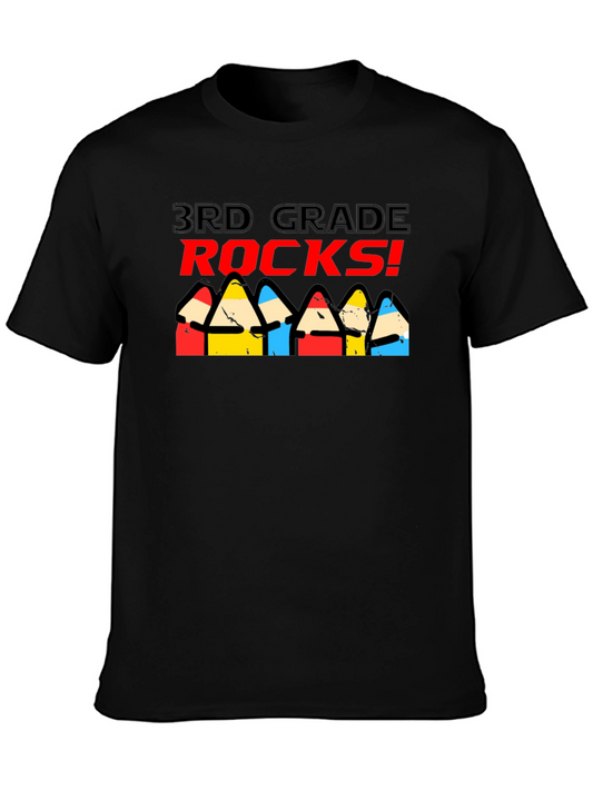 3rd Grade Rocks T-Shirt - Colorful Graphic Tee