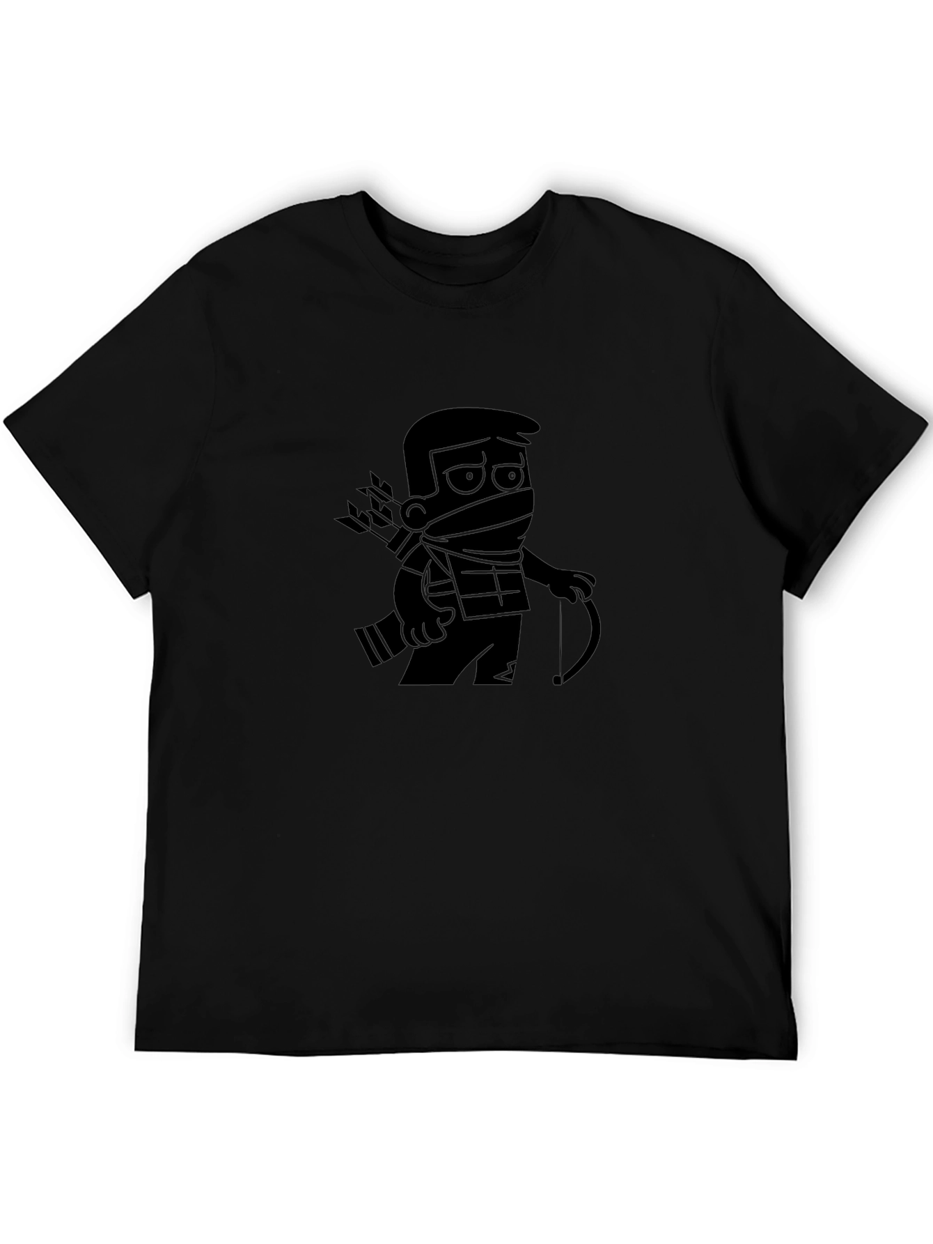 Ninja Archer Graphic Tee - Black Cotton Blend T-Shirt