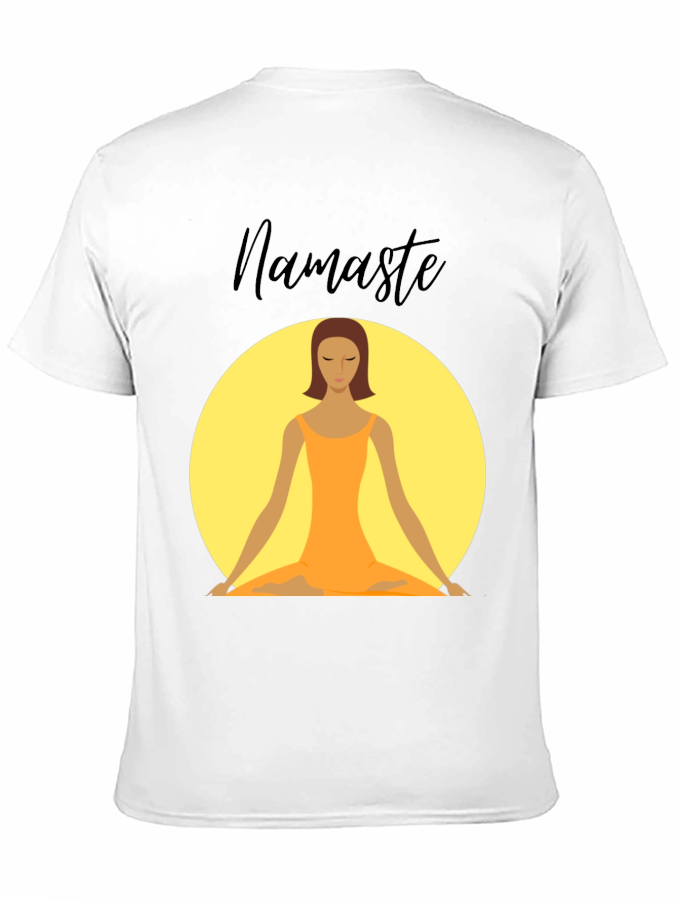 Namaste Yoga T-Shirt - Meditating Woman Design