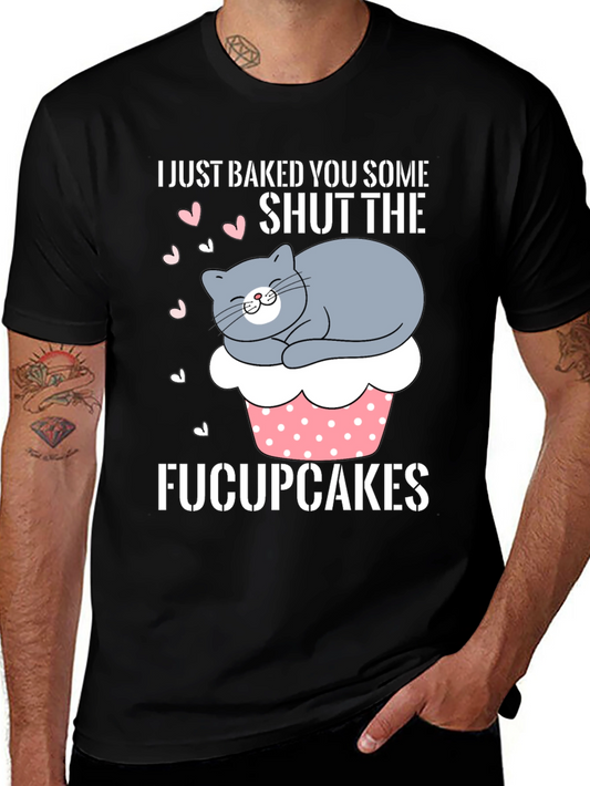 Funny Fucupcakes Cat Graphic T-Shirt