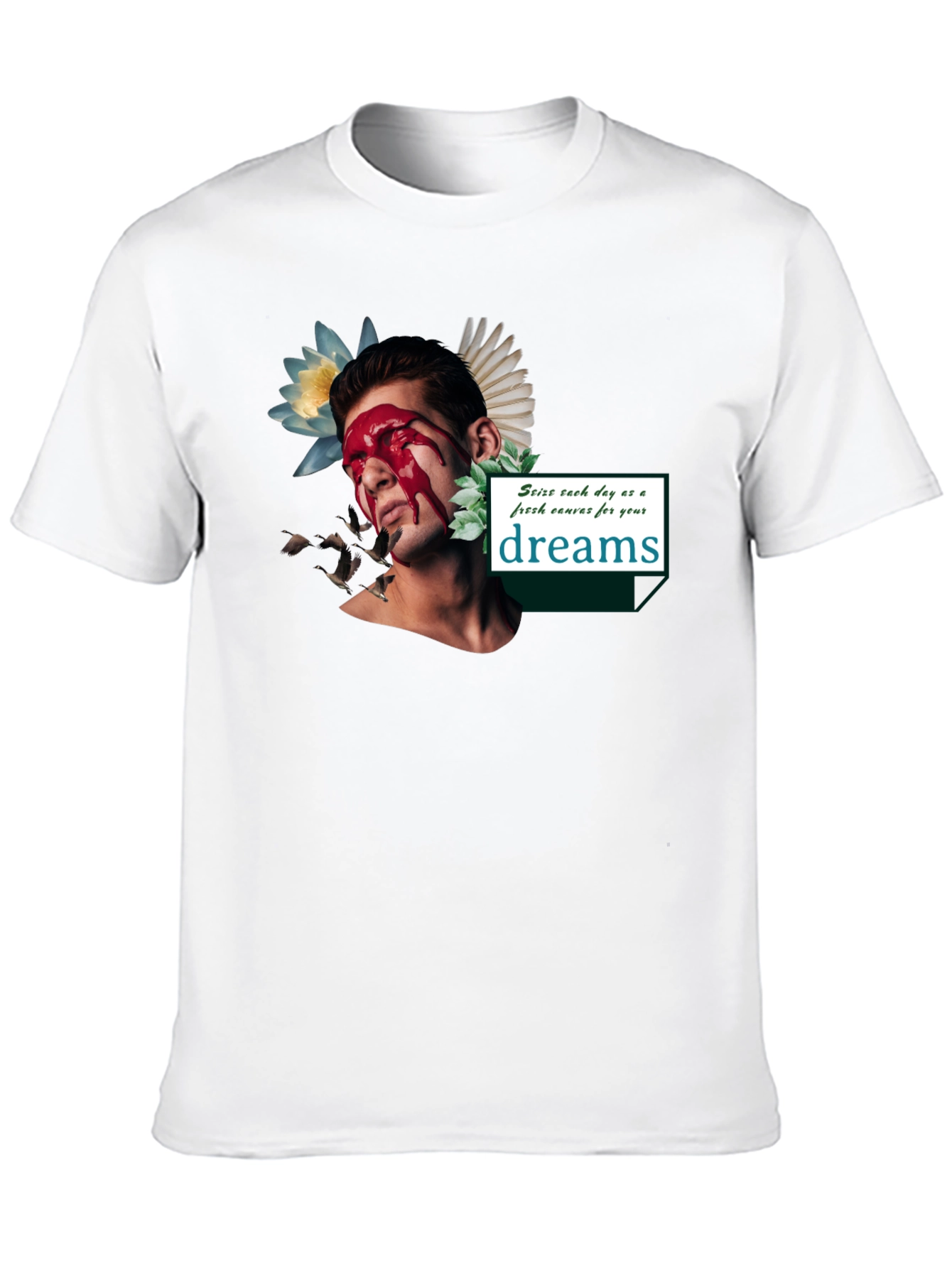 Artistic Graphic Tee - Seize Your Dreams