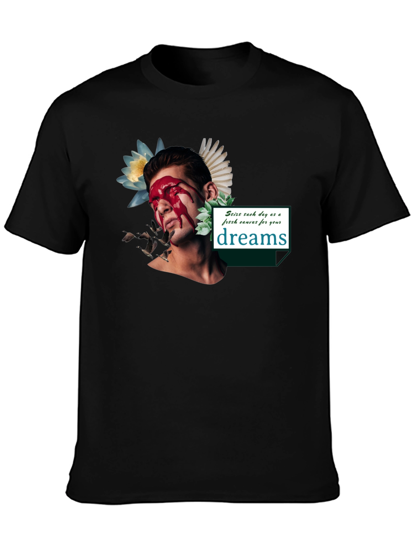 Artistic Graphic Tee - Seize Your Dreams