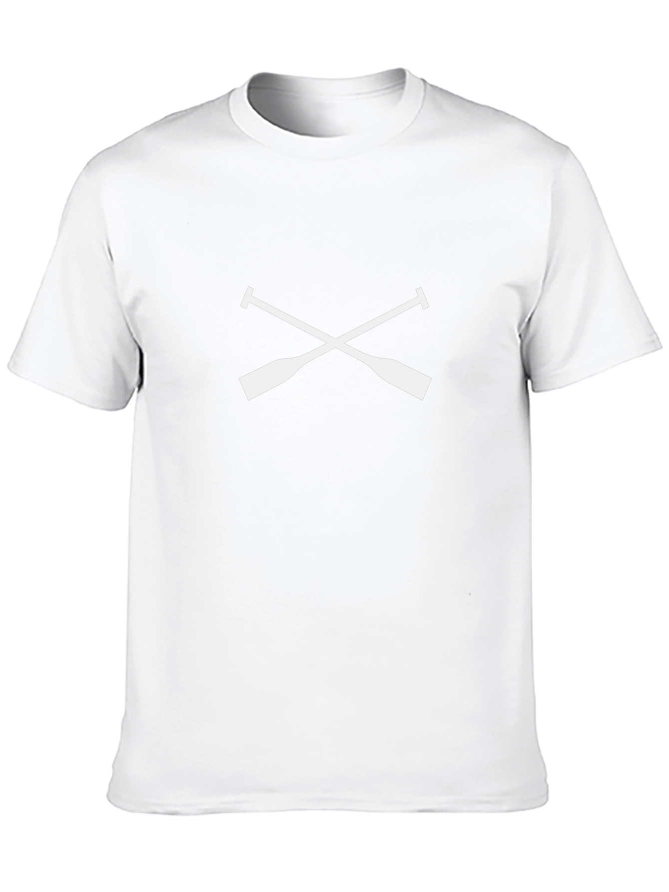 Crossed Paddles Graphic Tee - Black Crew Neck T-Shirt