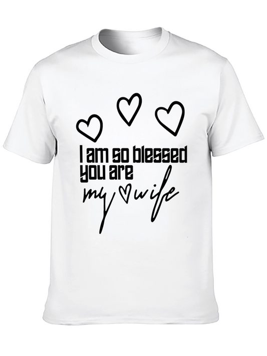 Blessed Wife Graphic Tee - Black Crew Neck T-Shirt