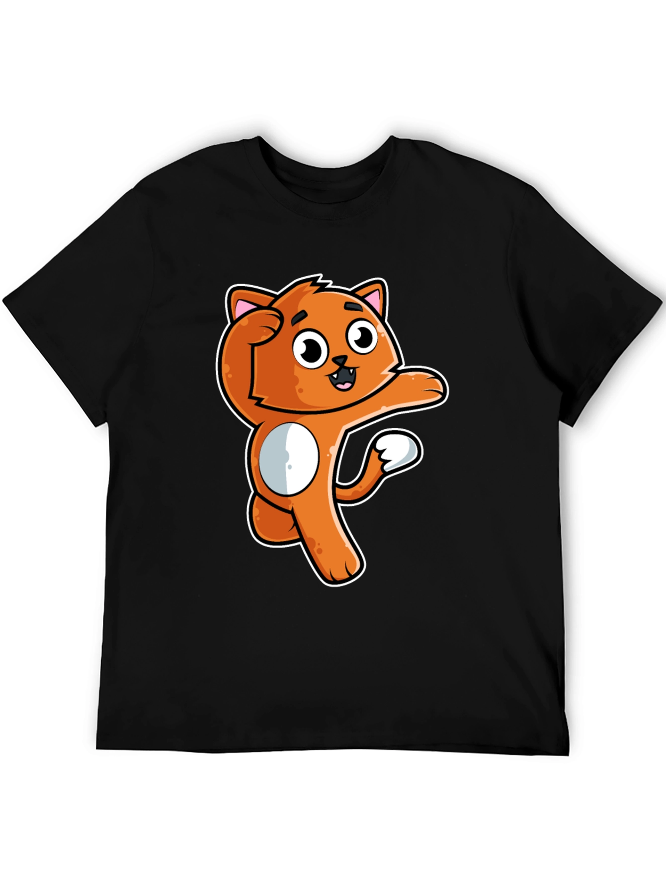 Funny Orange Cat Cartoon T-Shirt