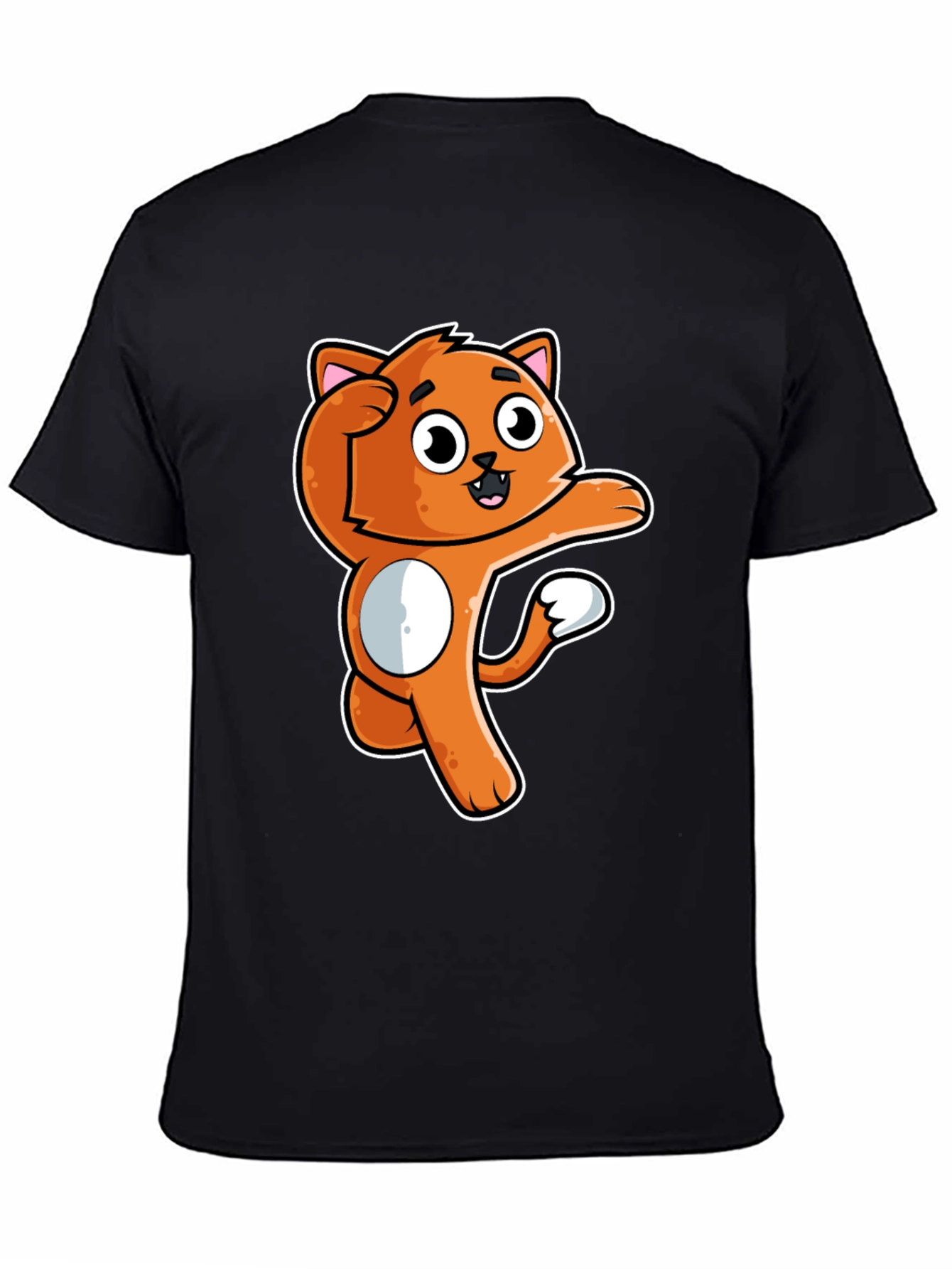 Funny Orange Cat Cartoon T-Shirt