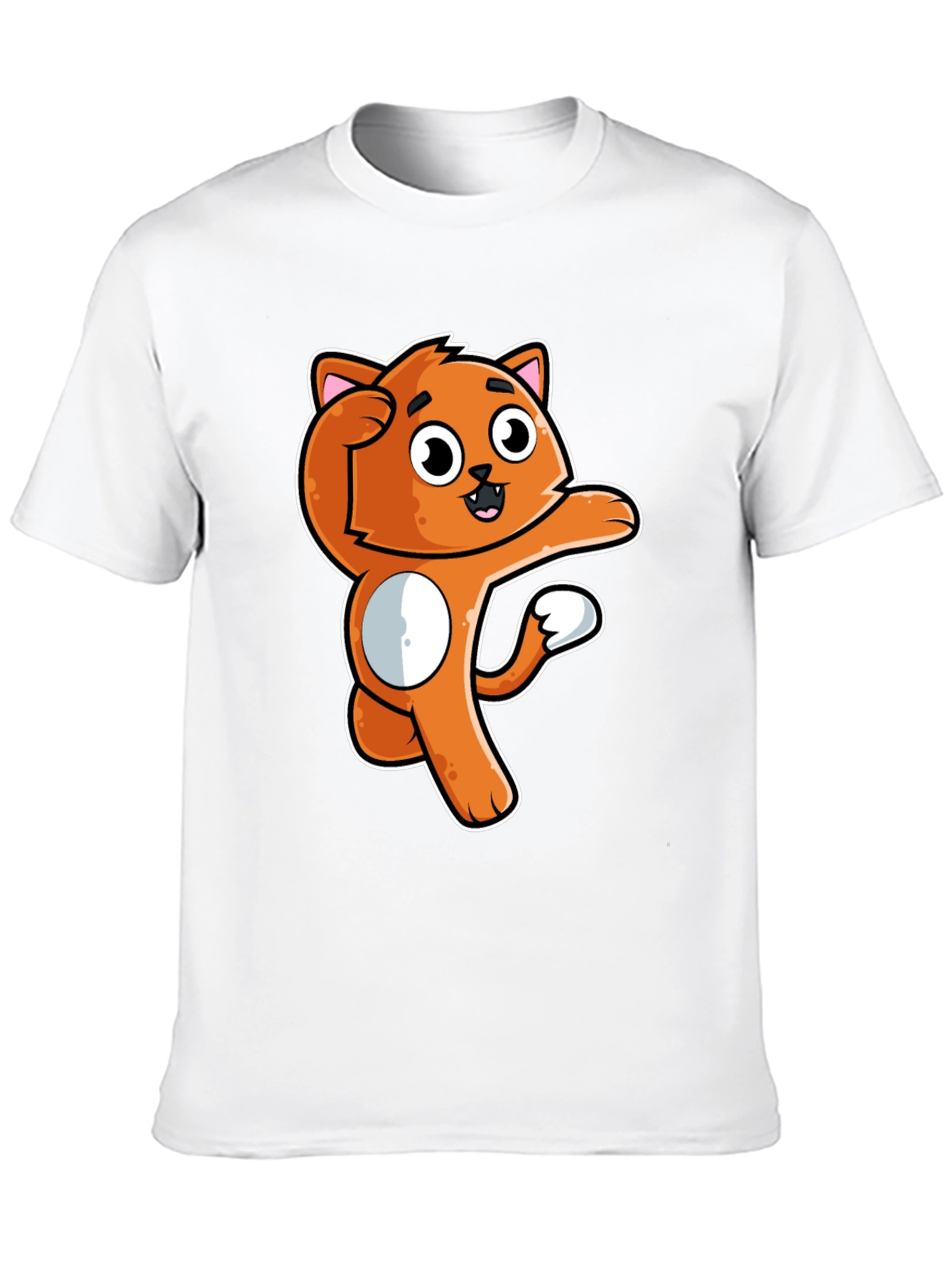 Funny Orange Cat Cartoon T-Shirt