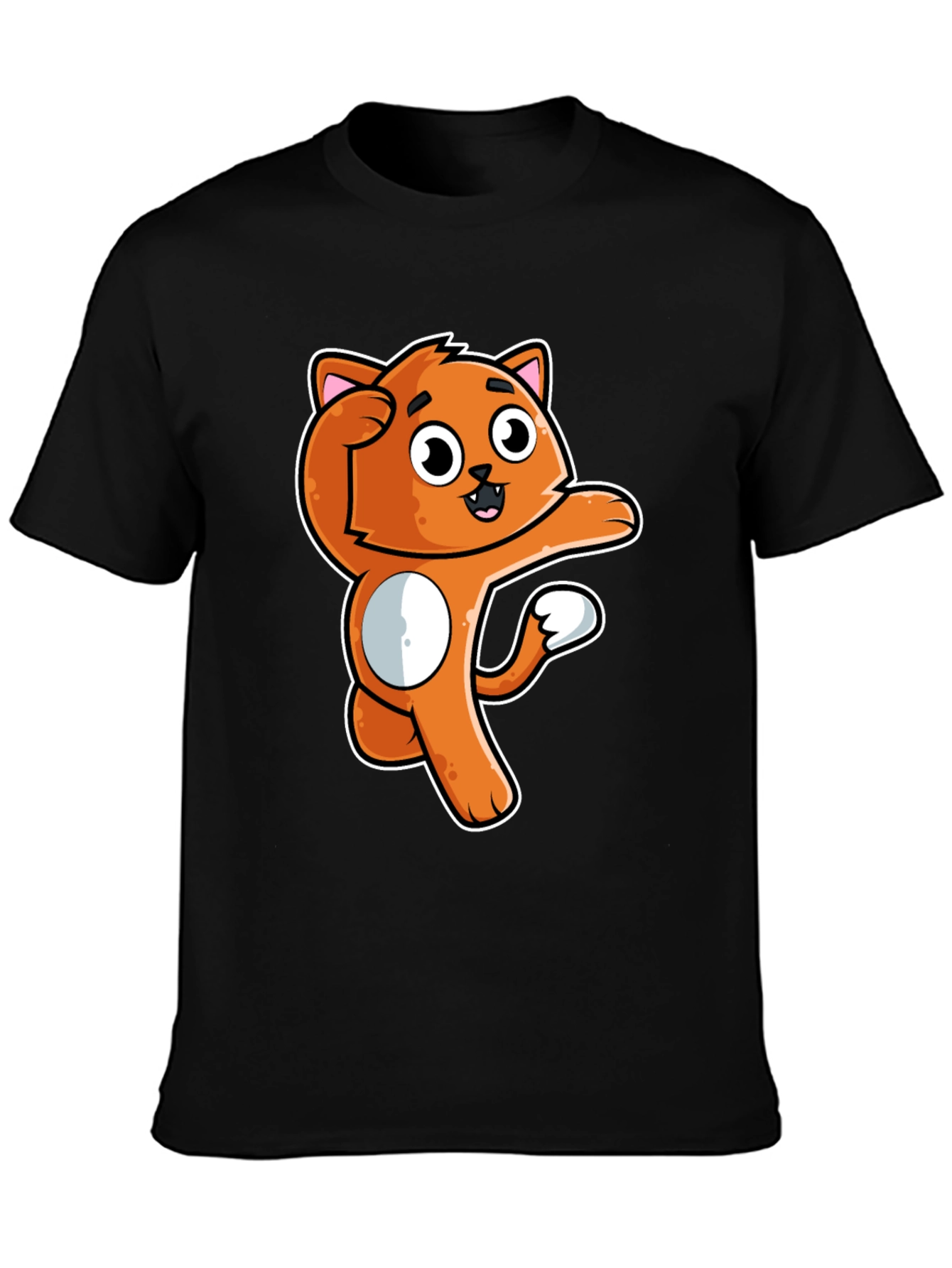 Funny Orange Cat Cartoon T-Shirt