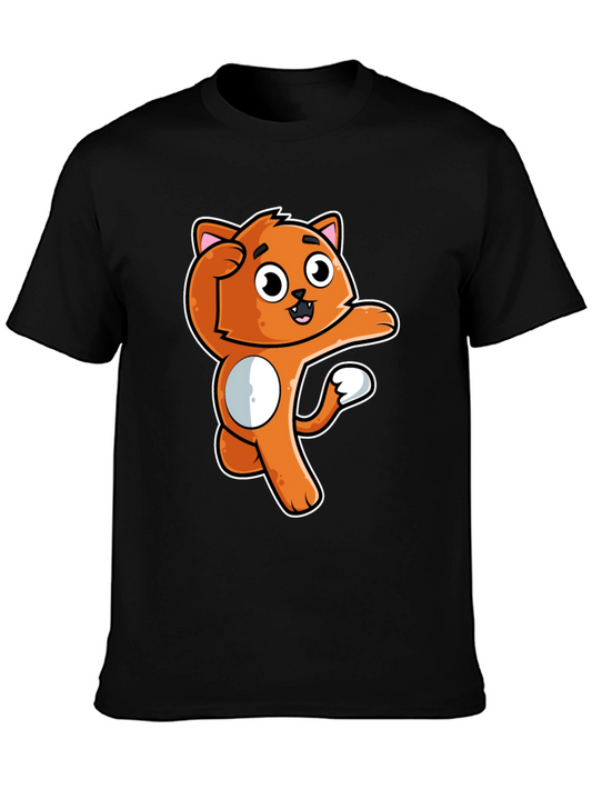 Funny Orange Cat Cartoon T-Shirt