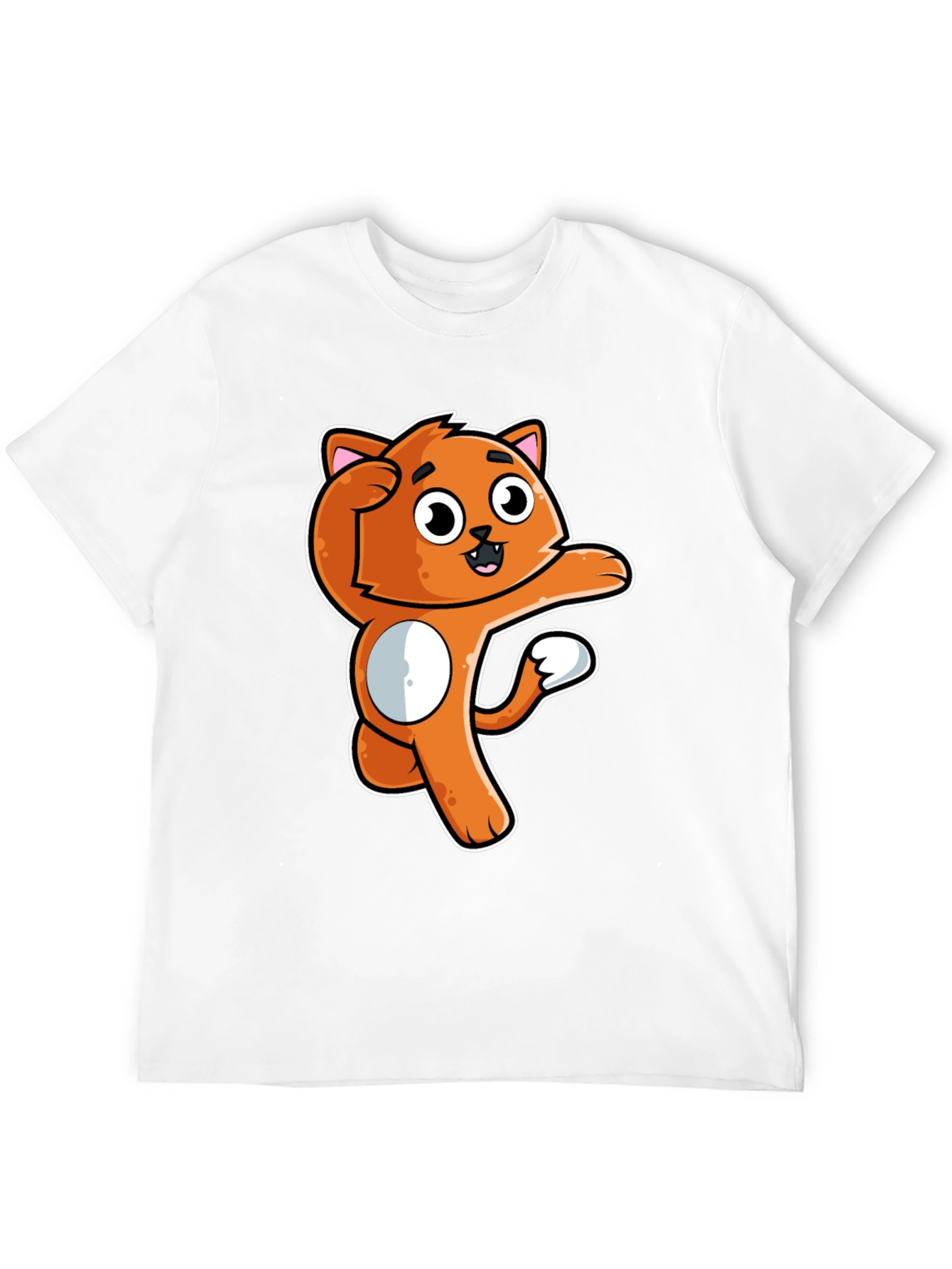 Funny Orange Cat Cartoon T-Shirt