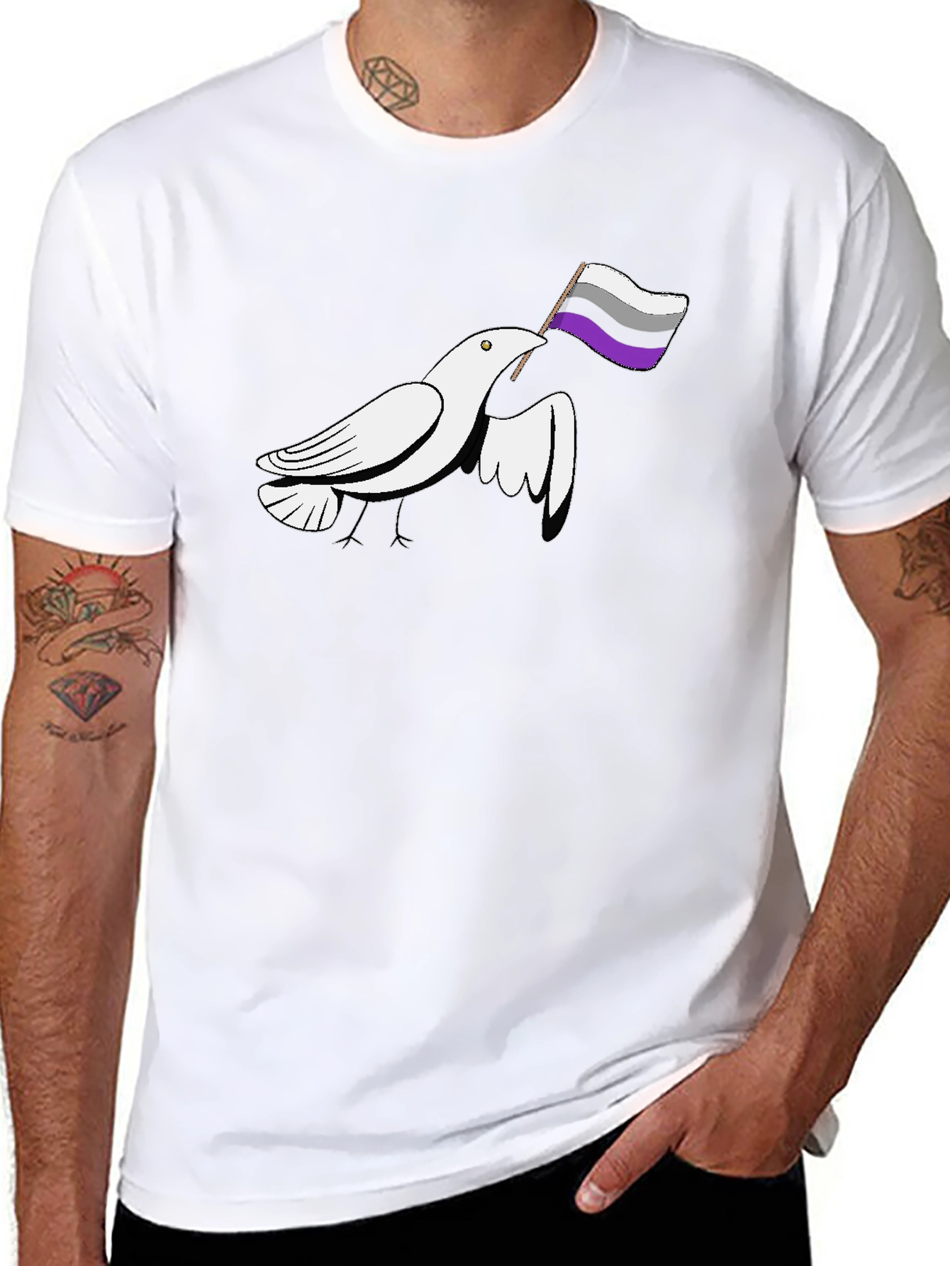 Asexual Pride Dove T-Shirt