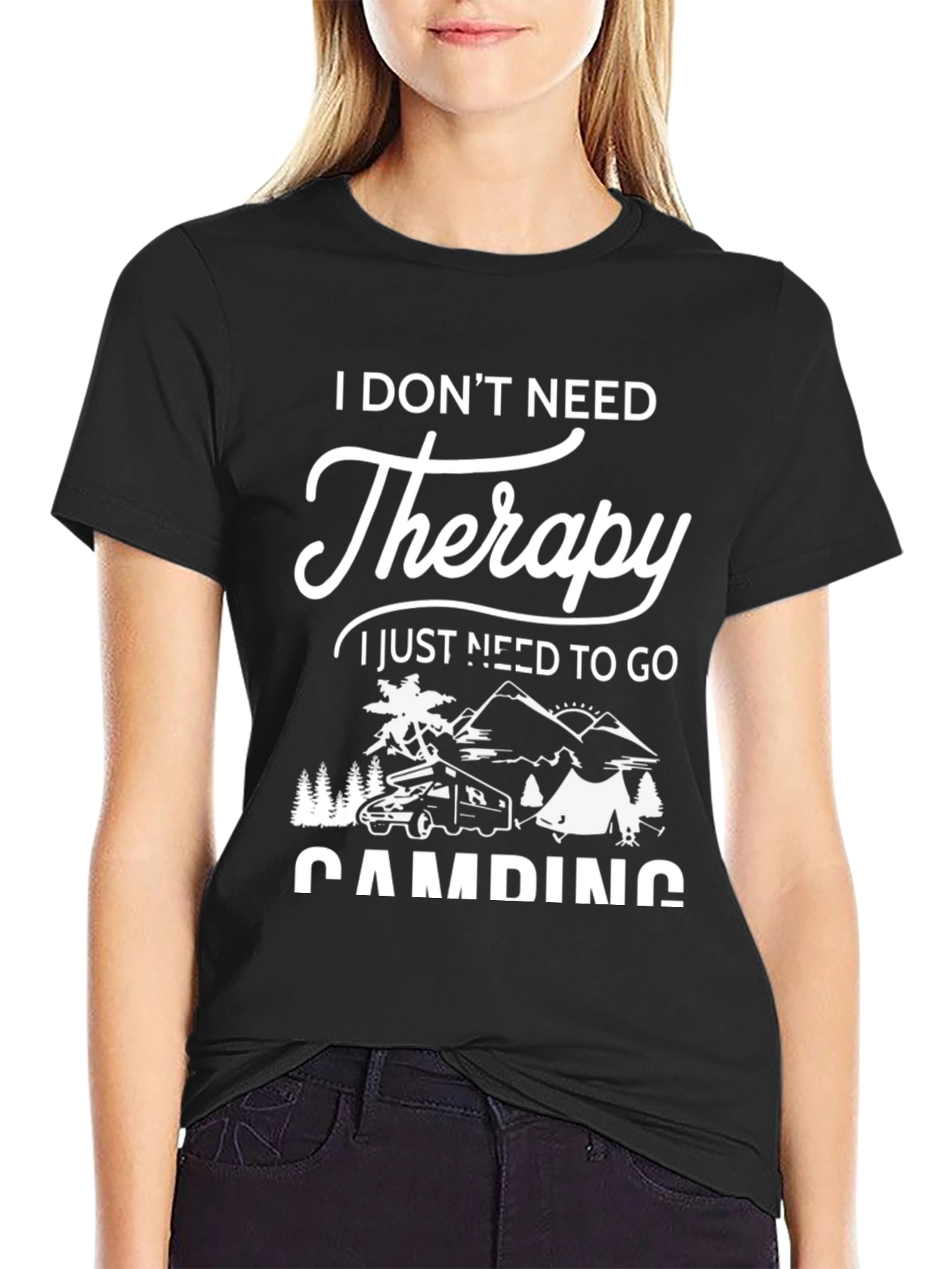 Camping Therapy Graphic Tee