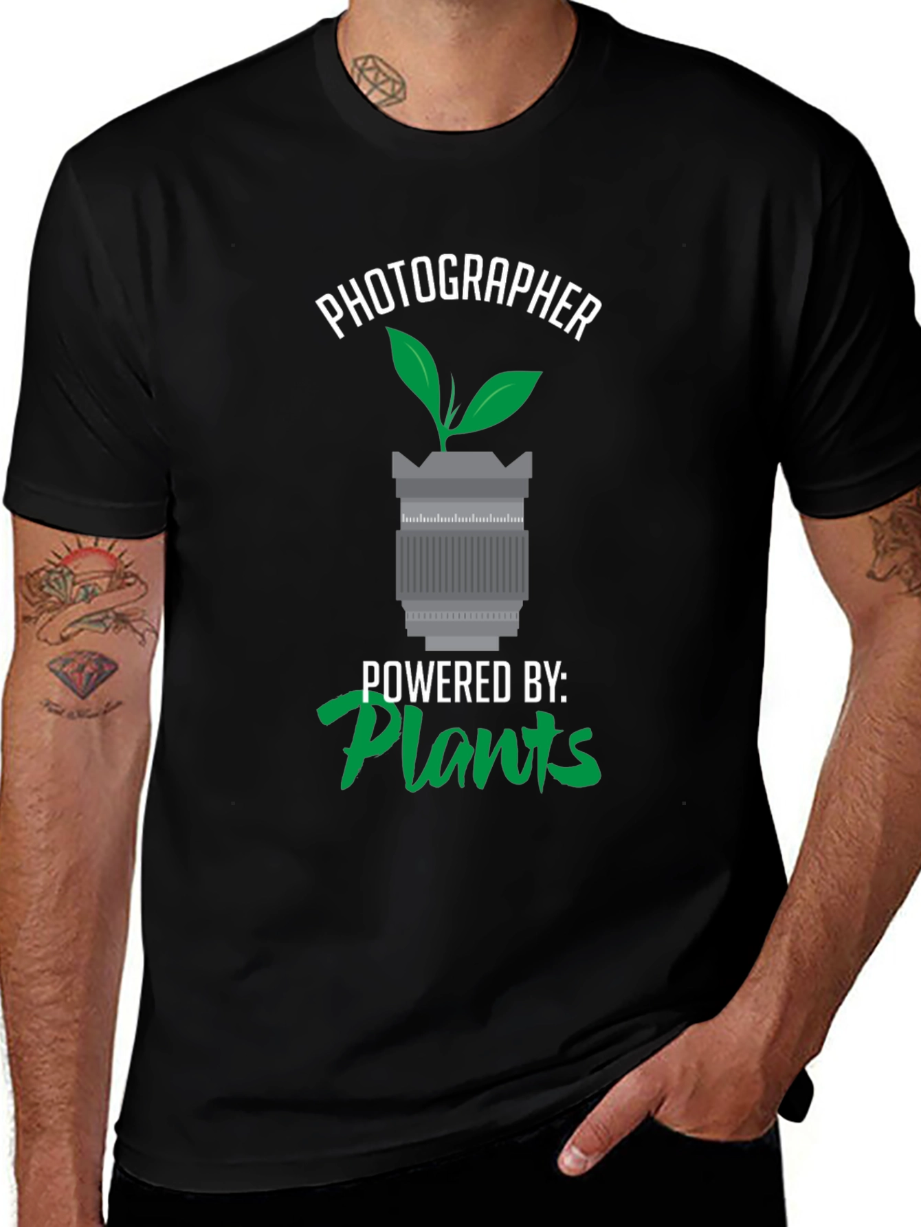 Photographer Powered by Plants T-Shirt