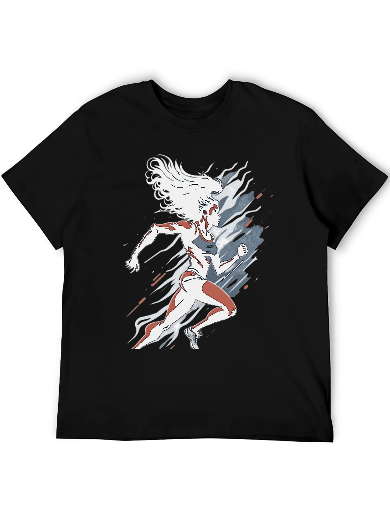 Womens Running Graphic Tee - Black