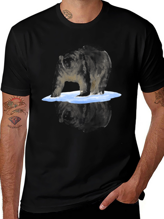 Bear Graphic Tee - Cool Reflective Print