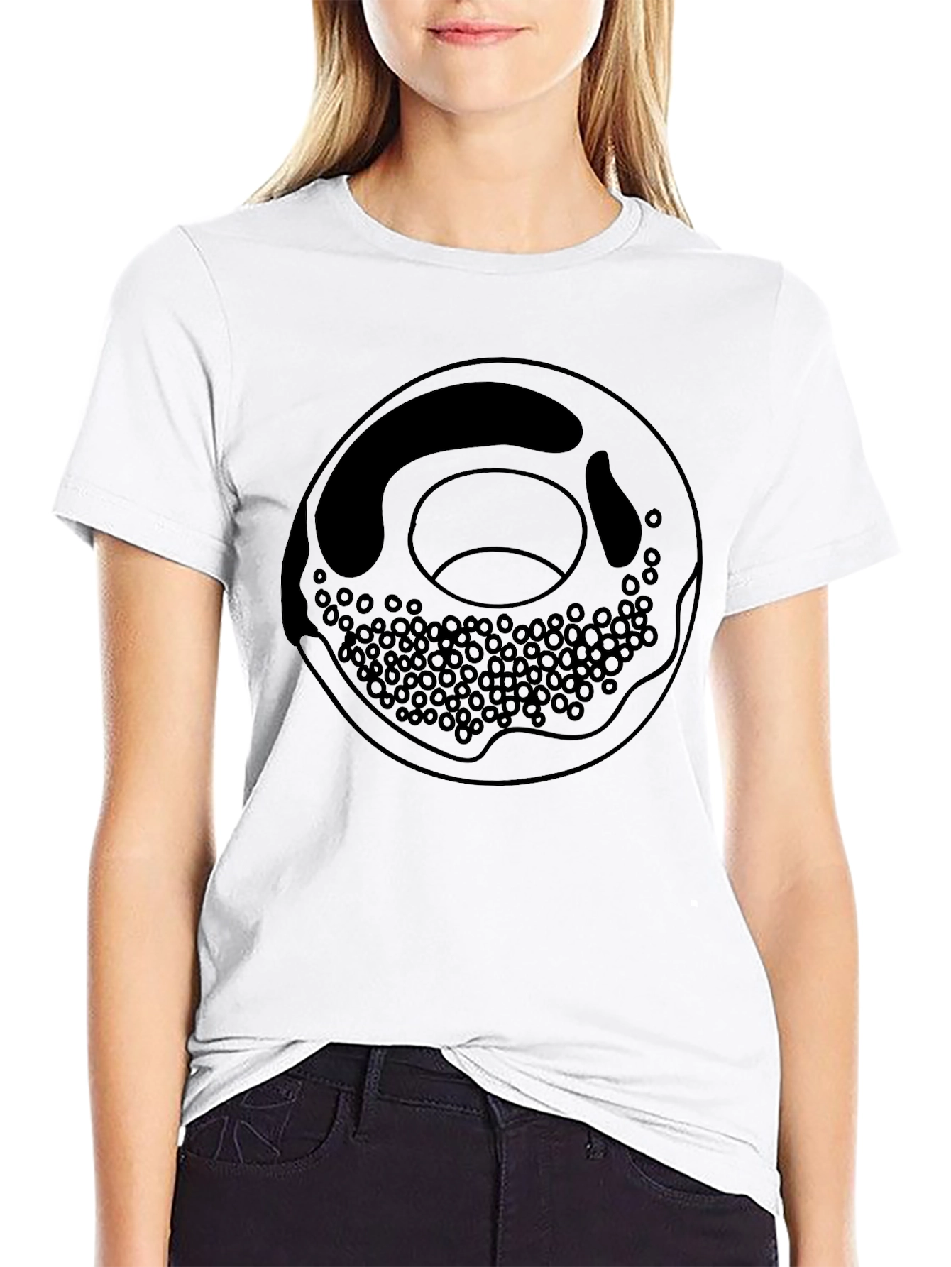 Donut Graphic Black T-Shirt
