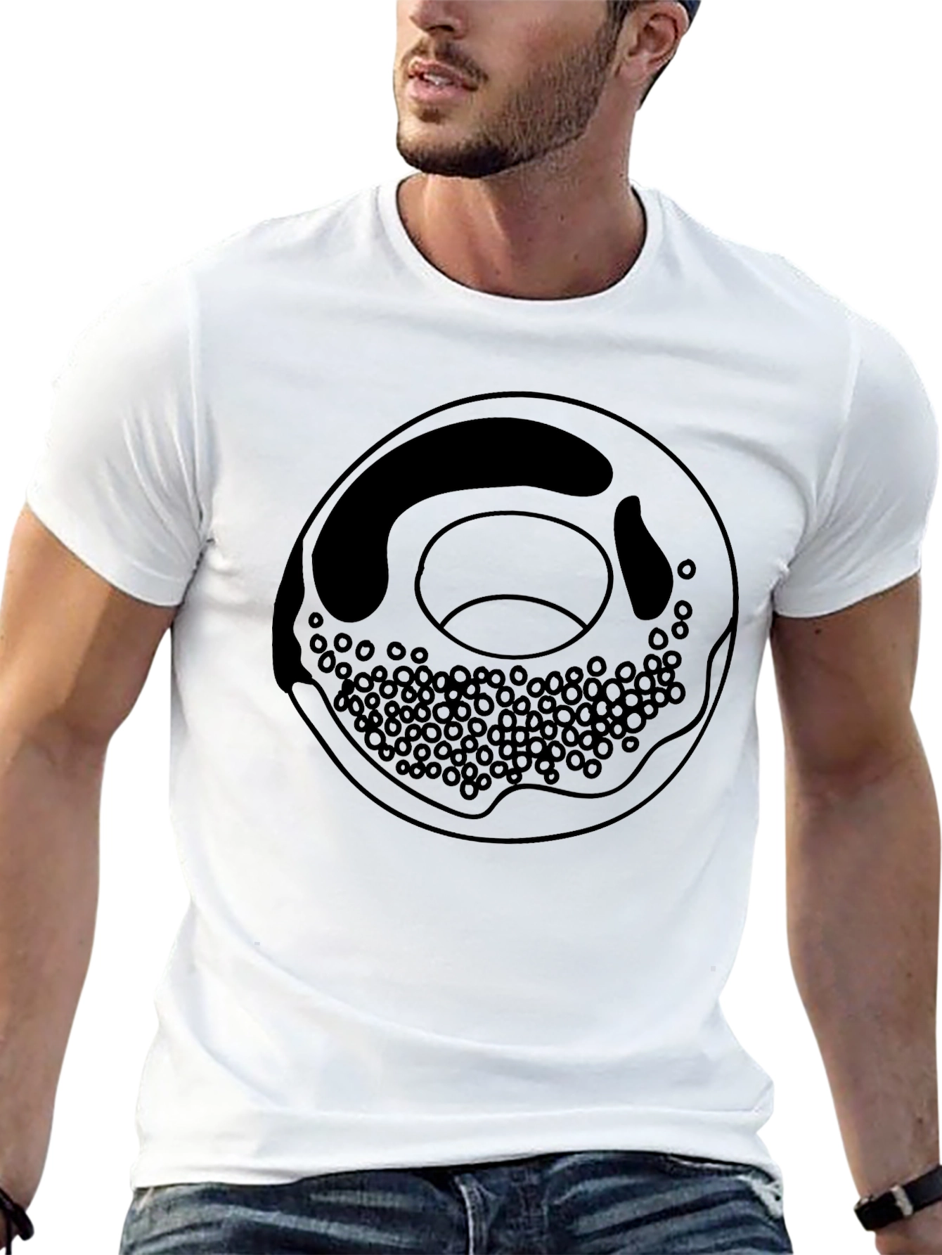 Donut Graphic Black T-Shirt