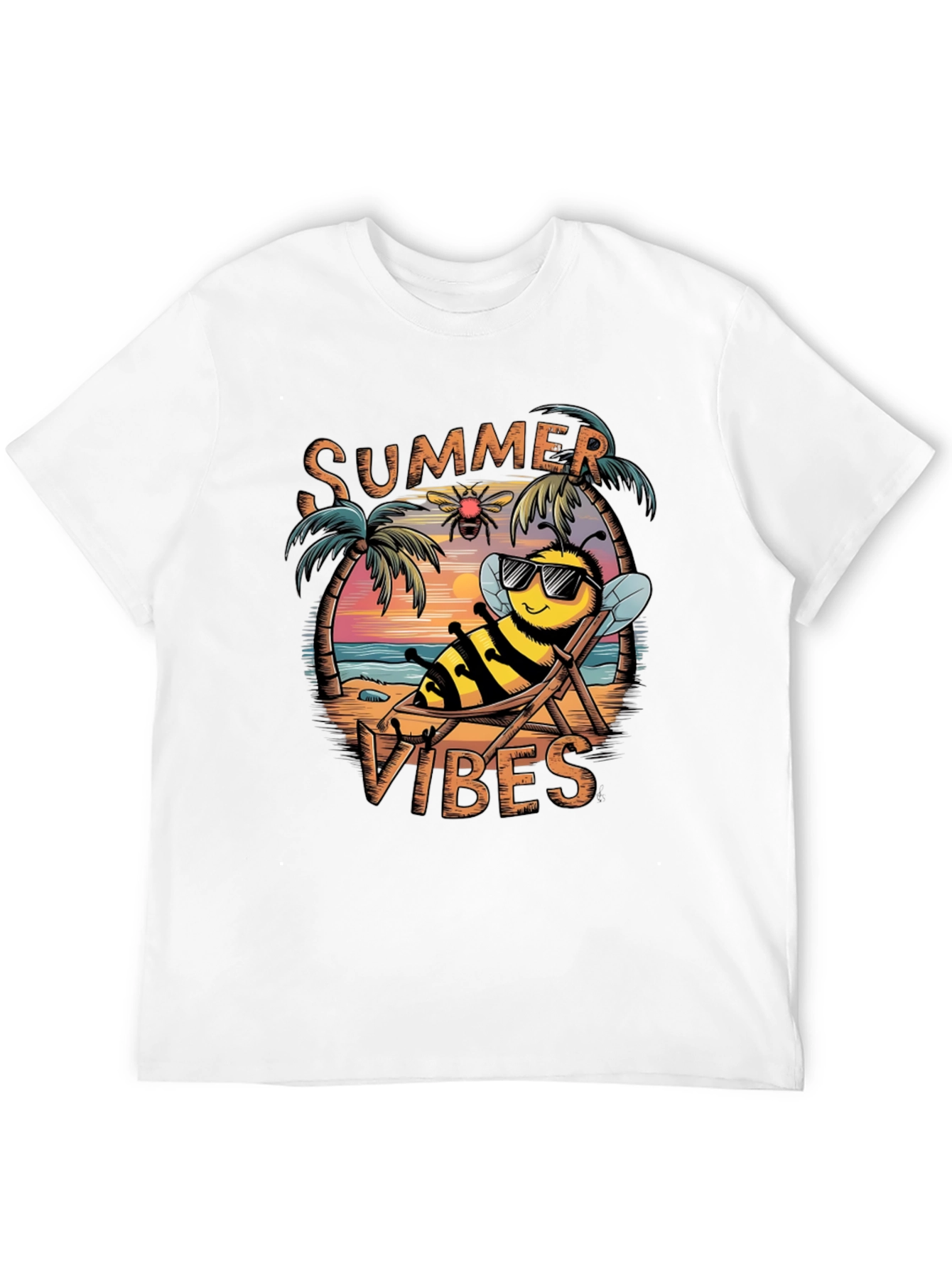 Summer Vibes Bee Graphic T-Shirt