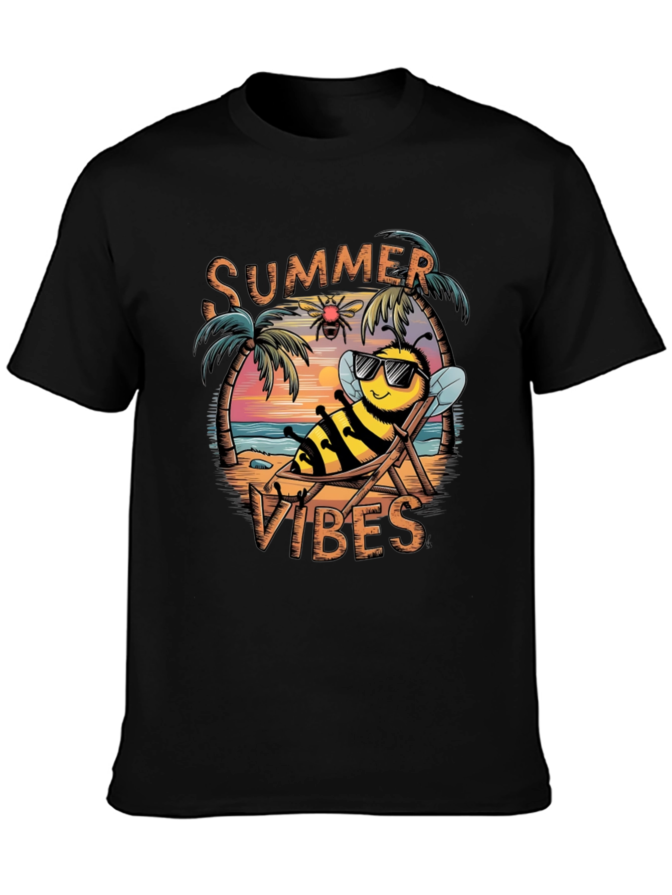 Summer Vibes Bee Graphic T-Shirt