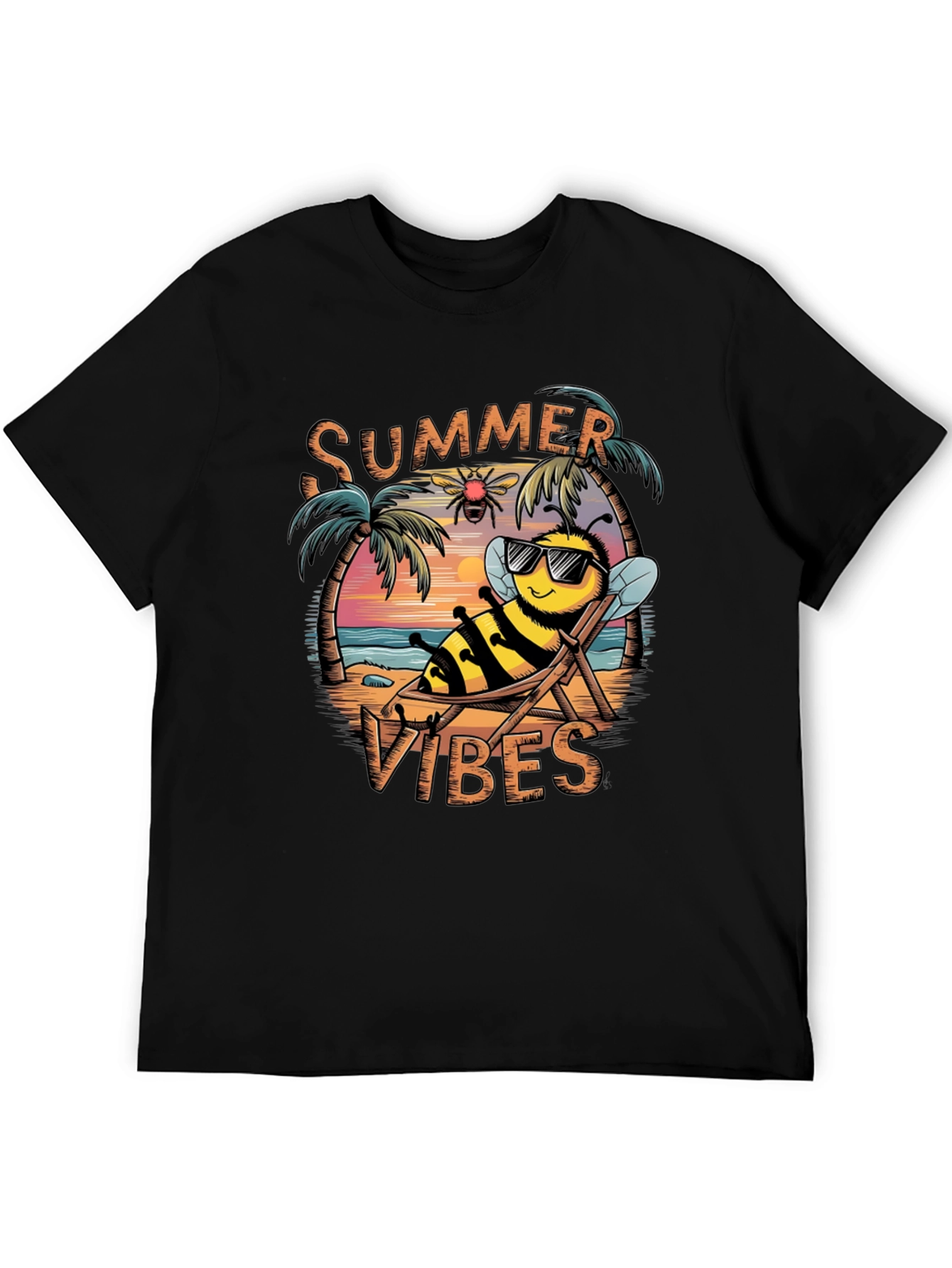 Summer Vibes Bee Graphic T-Shirt