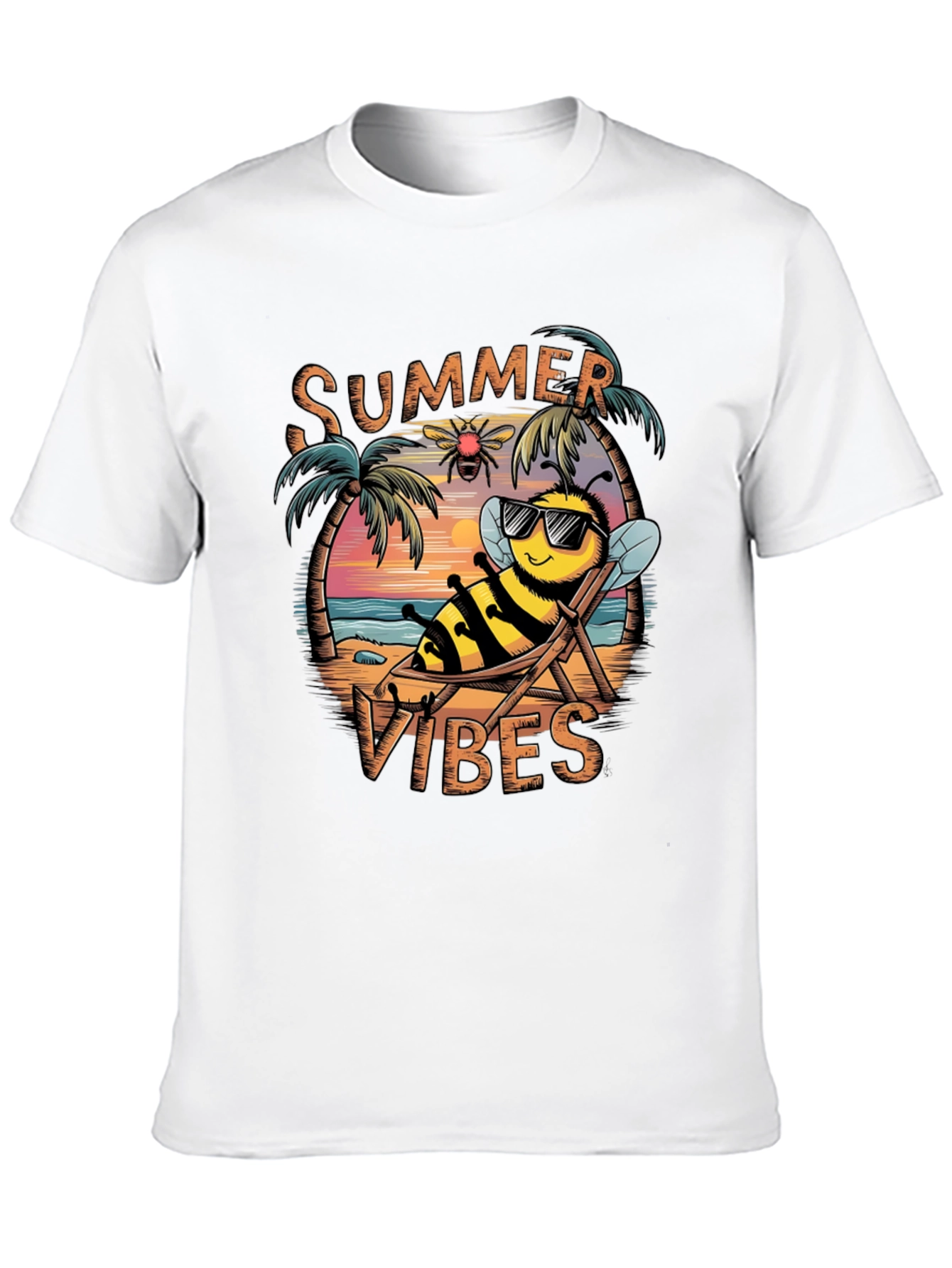 Summer Vibes Bee Graphic T-Shirt